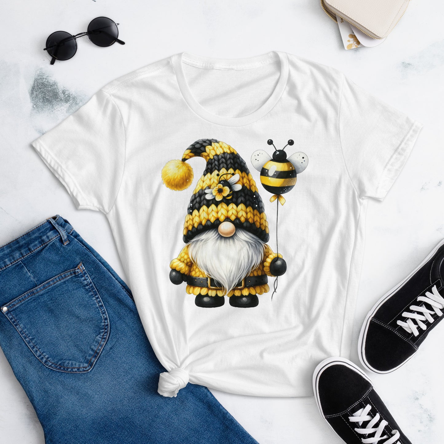 Women's Short Sleeve T-Shirt "Bee & Honey Gnomes" #20