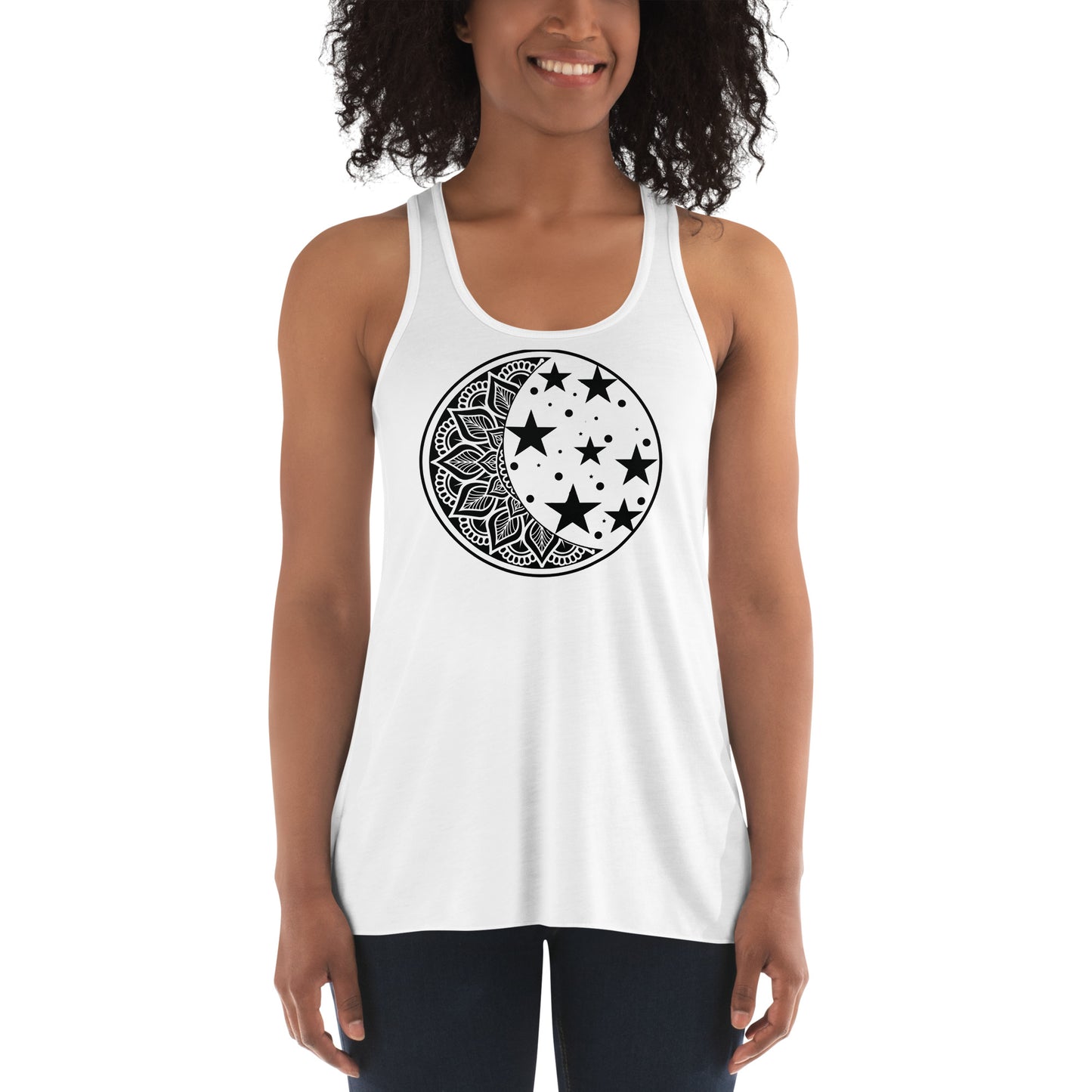 Moon & Stars Women's Flowy Racerback Tank