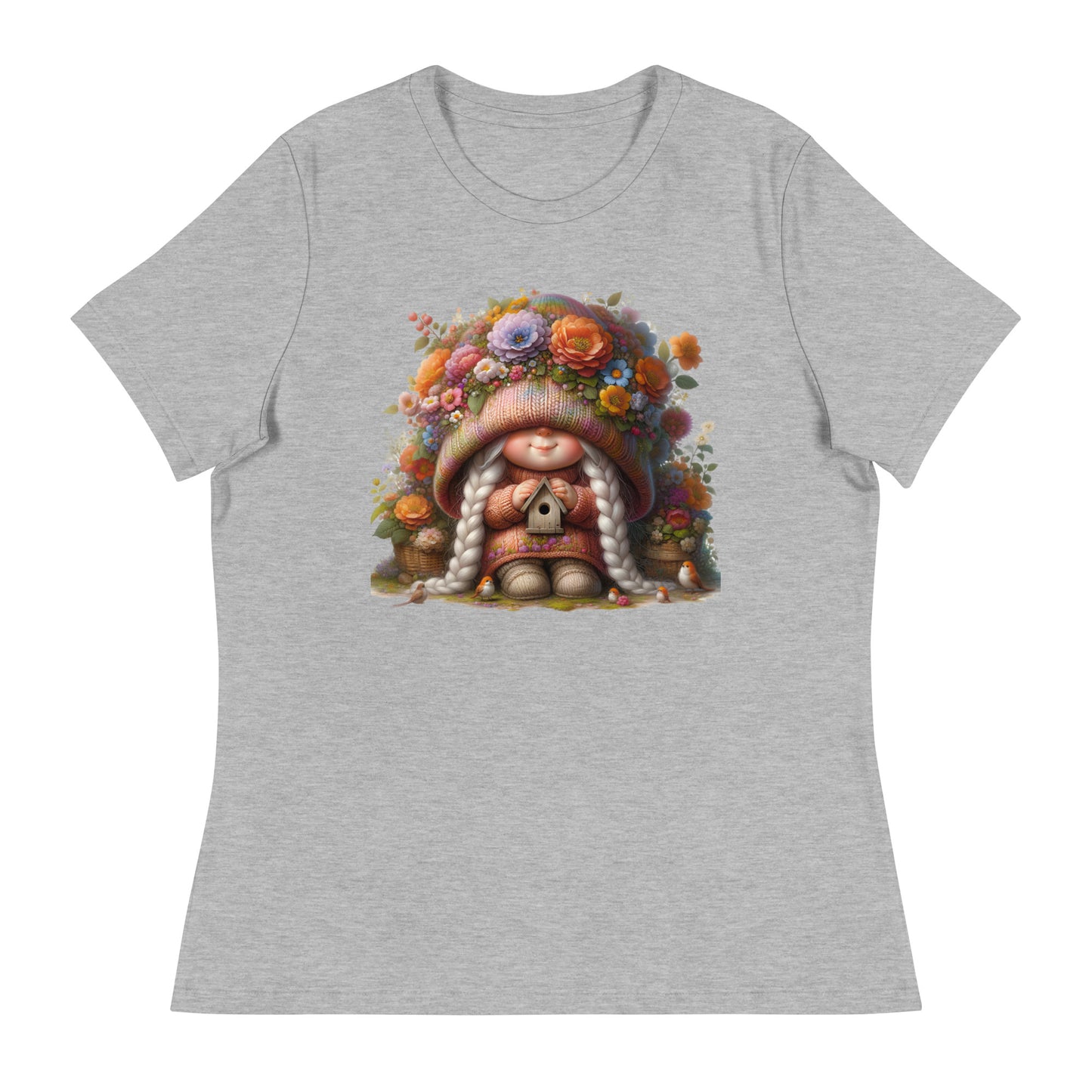 Women's Relaxed T-Shirt "Spring Girl Gnomes" 09