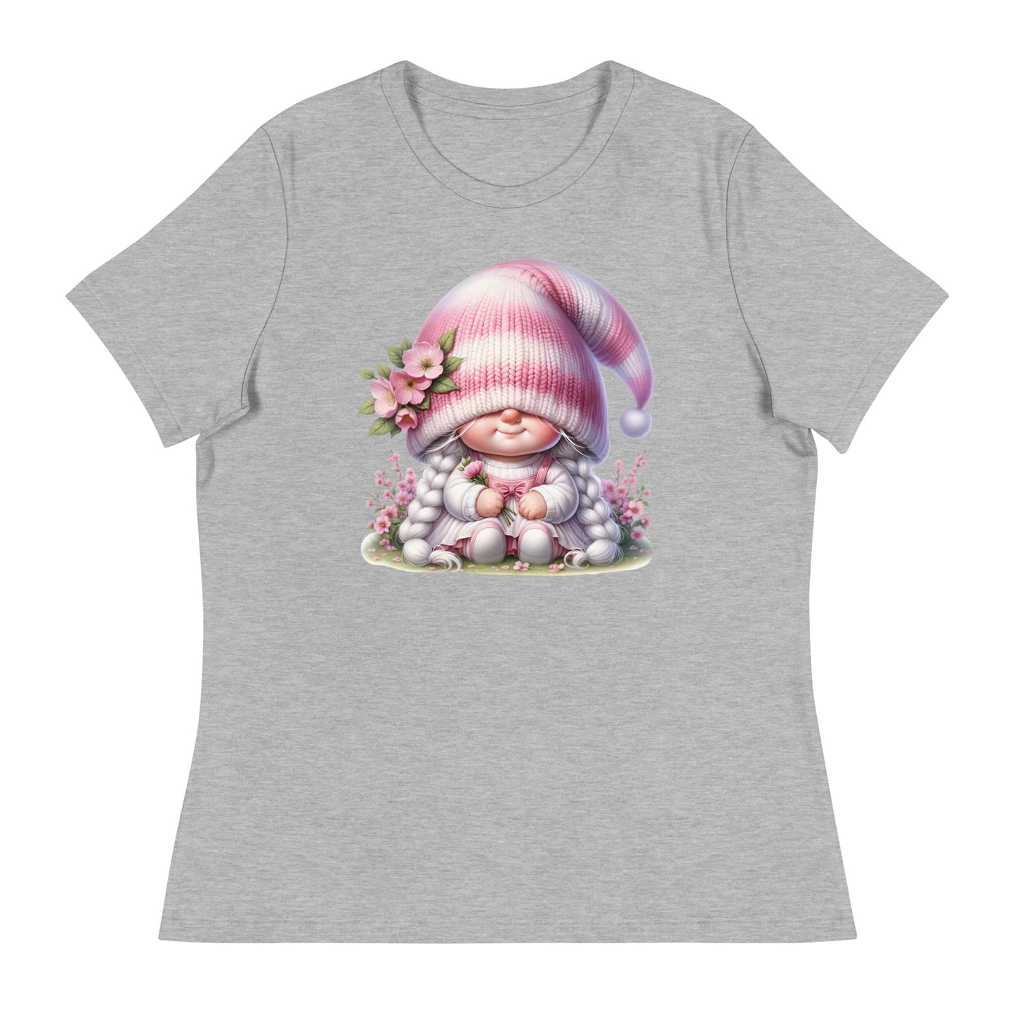 Women's Relaxed T-Shirt "Cherry Blossom Gnomes" #3