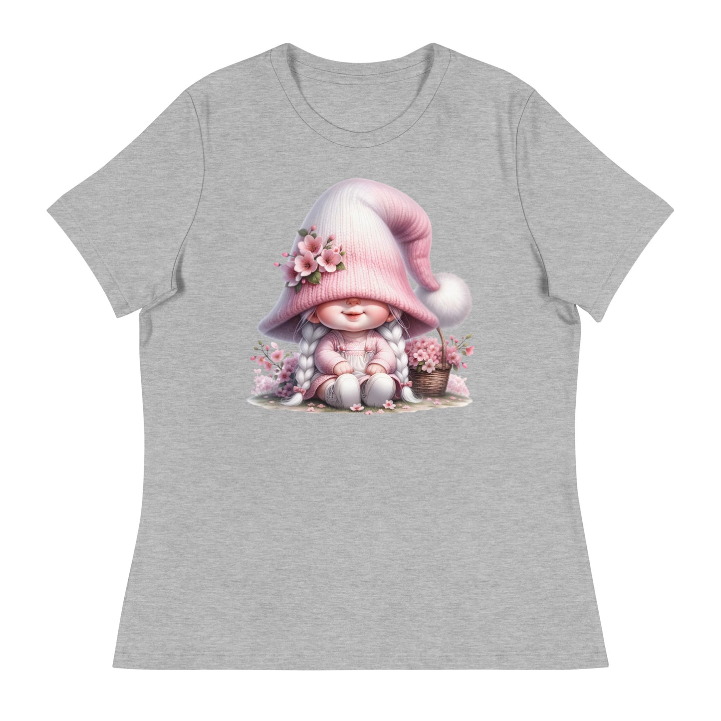 Women's Relaxed T-Shirt "Cherry Blossom Gnomes" #4