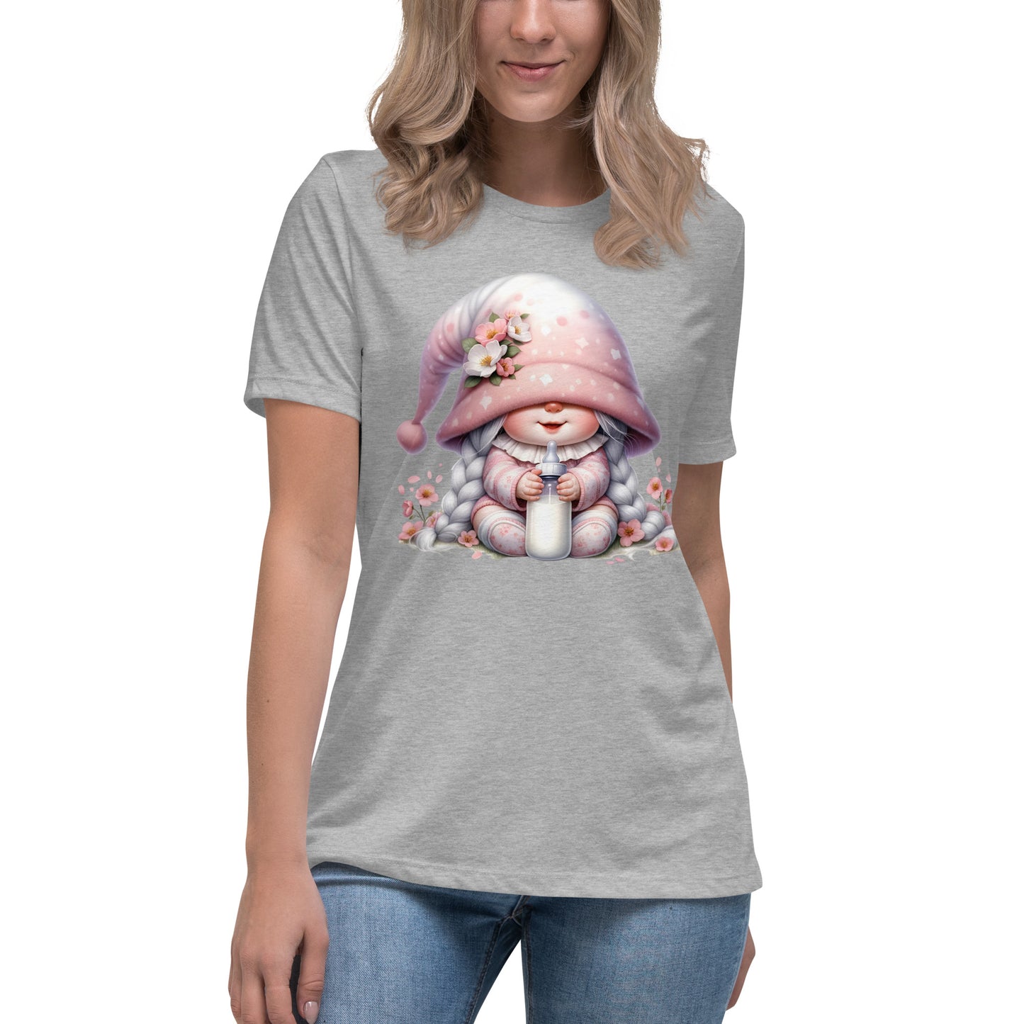 Women's Relaxed T-Shirt "Cherry Blossom Gnomes" #9