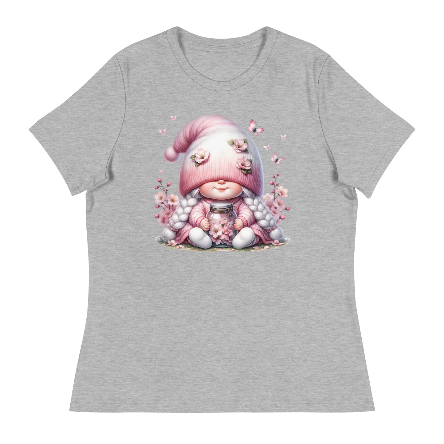 Women's Relaxed T-Shirt "Cherry Blossom Gnomes" #2