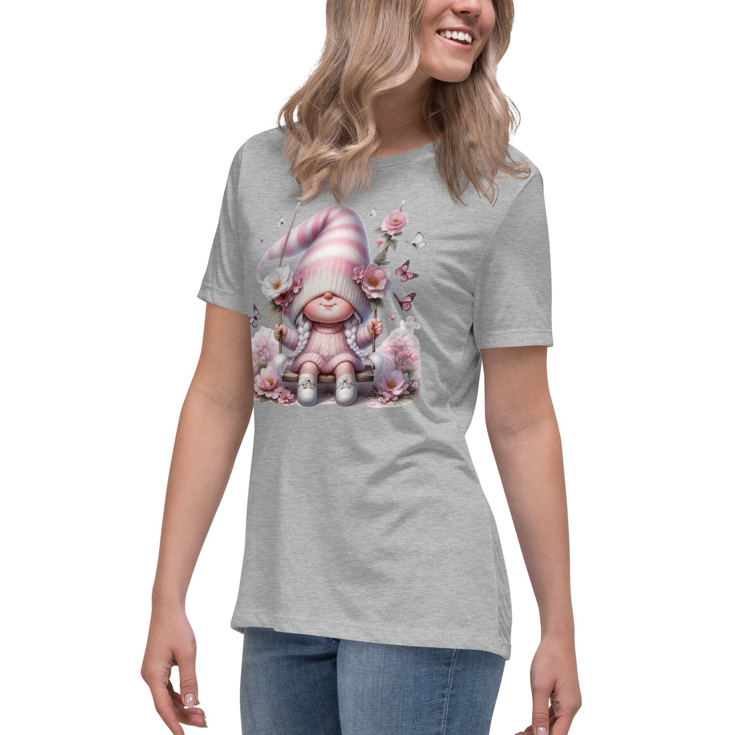 Women's Relaxed T-Shirt "Cherry Blossom Gnome" #7