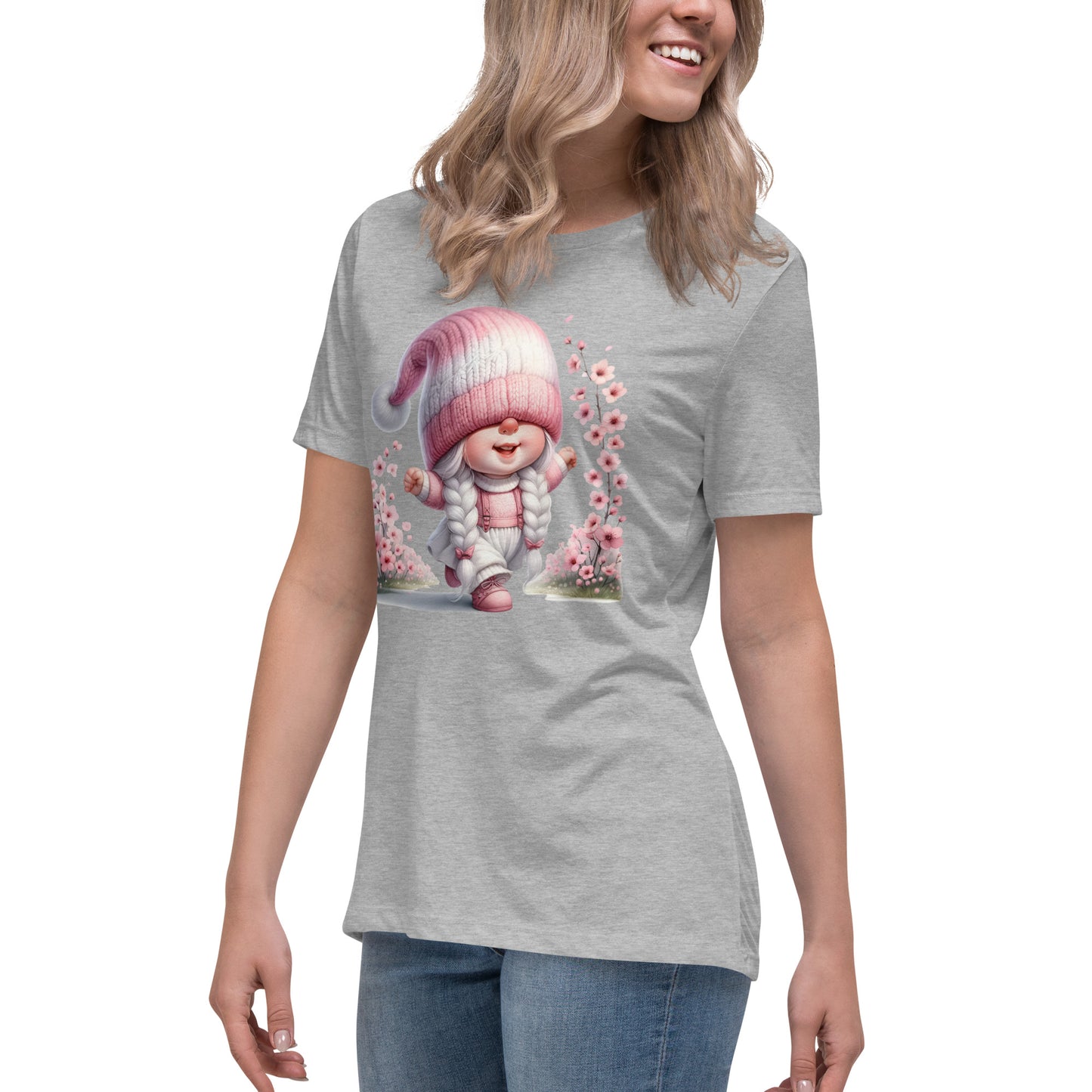 Women's Relaxed T-Shirt "Cherry Blossom Gnomes" #12