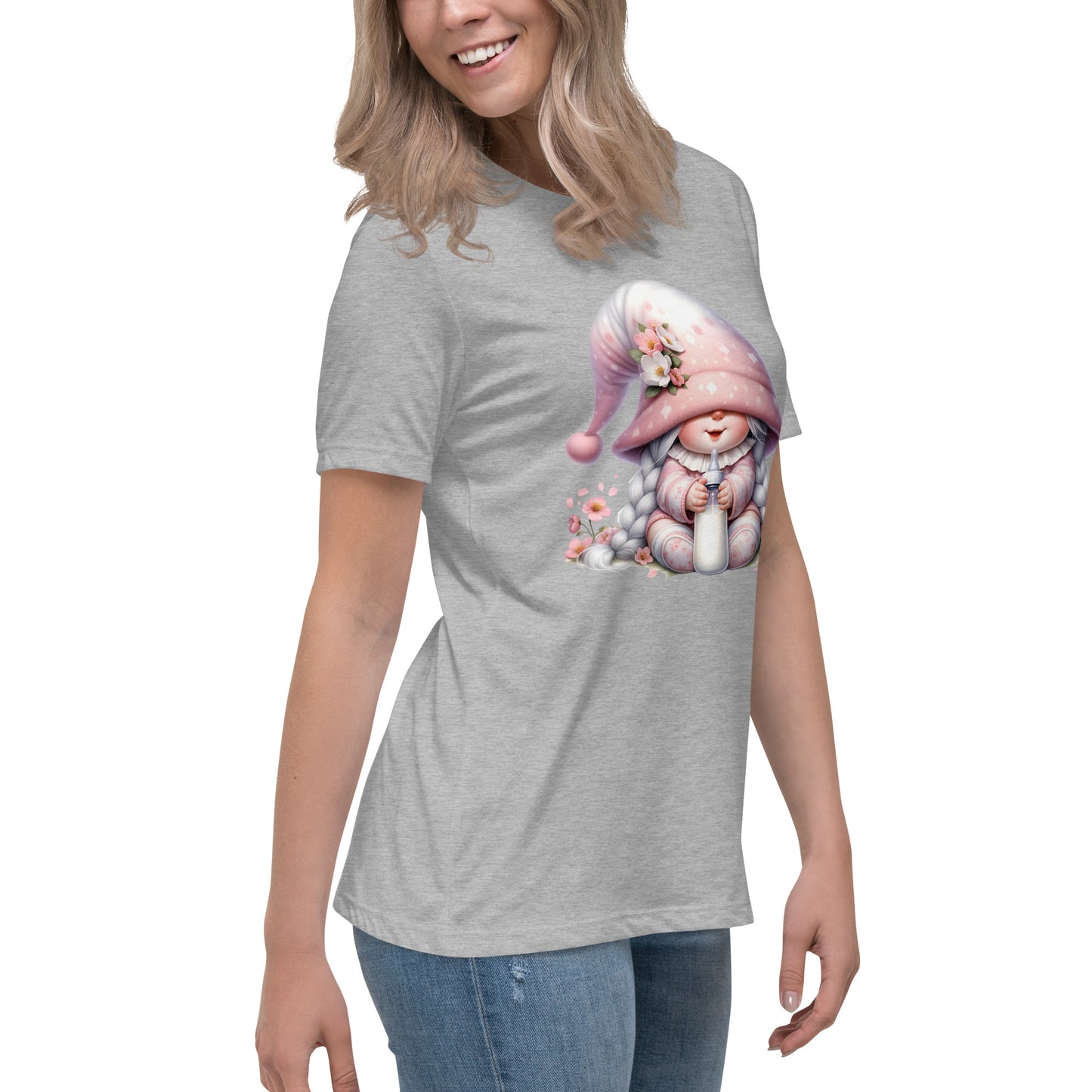 Women's Relaxed T-Shirt "Cherry Blossom Gnomes" #9