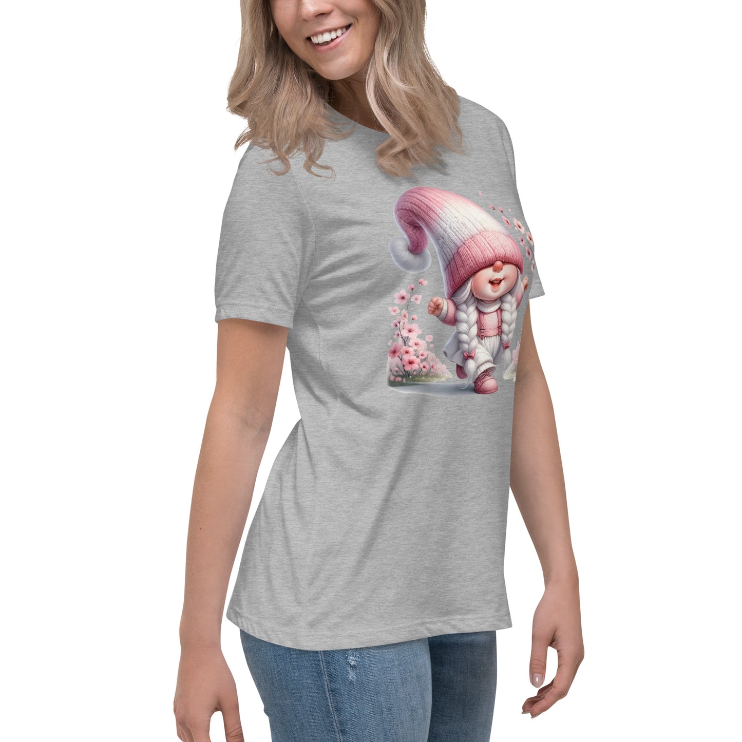 Women's Relaxed T-Shirt "Cherry Blossom Gnomes" #12