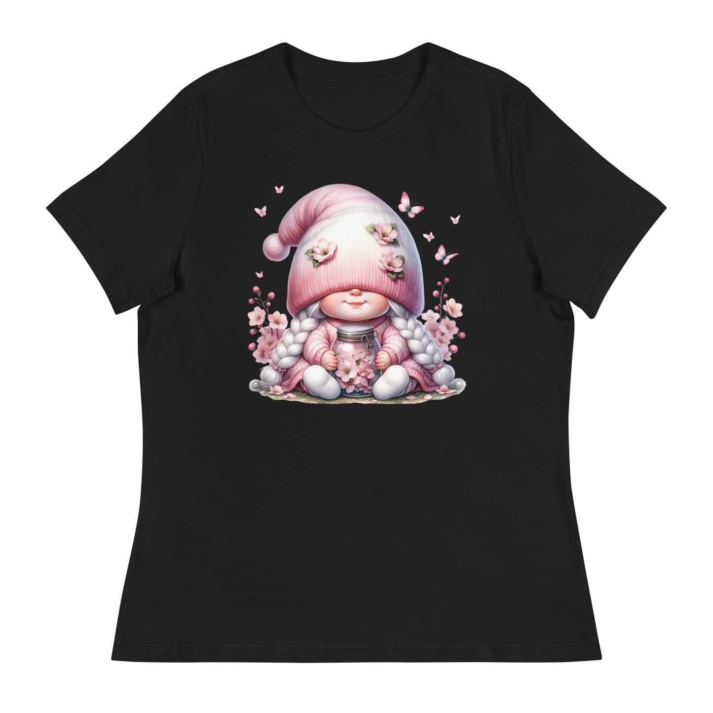 Women's Relaxed T-Shirt "Cherry Blossom Gnomes" #2