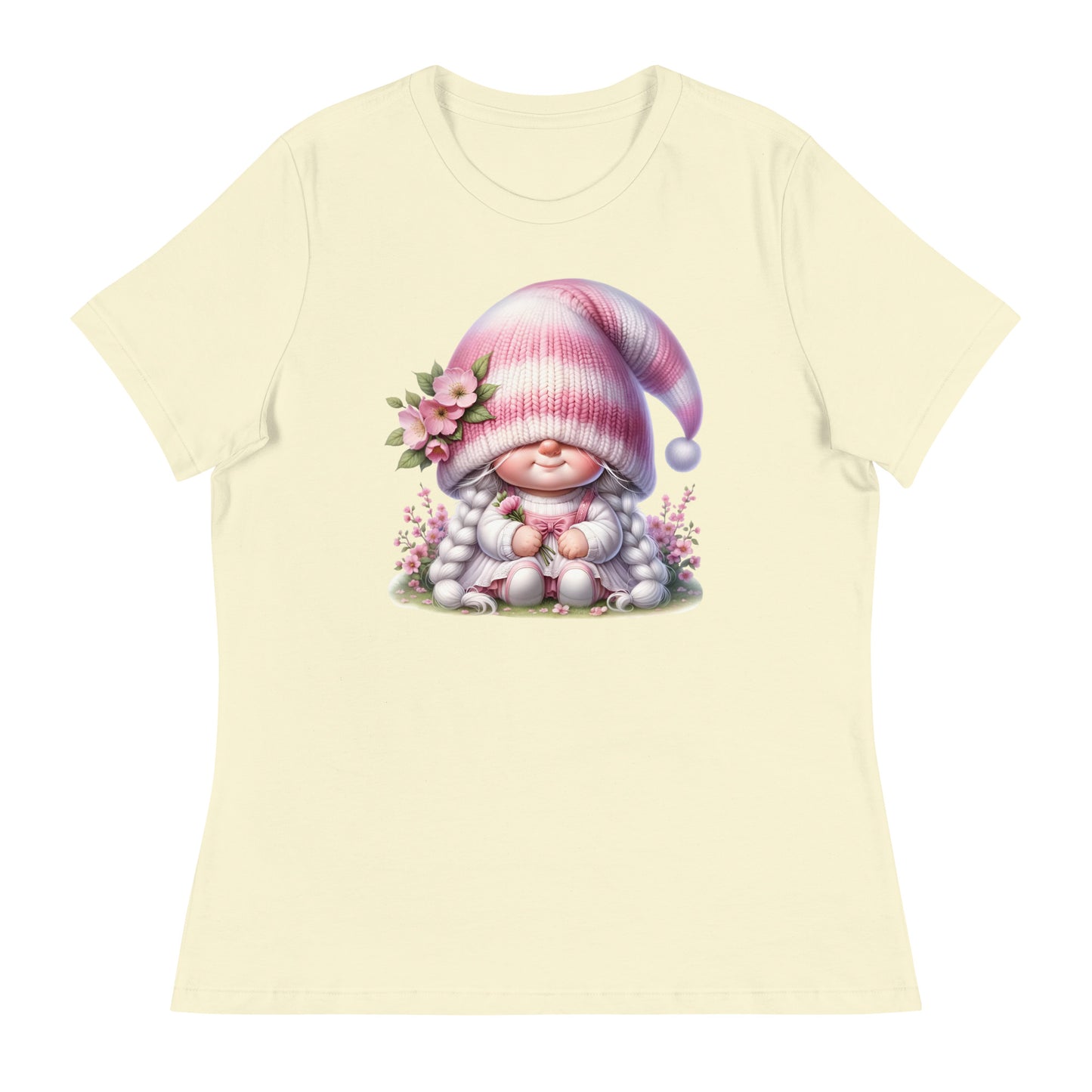 Women's Relaxed T-Shirt "Cherry Blossom Gnomes" #3