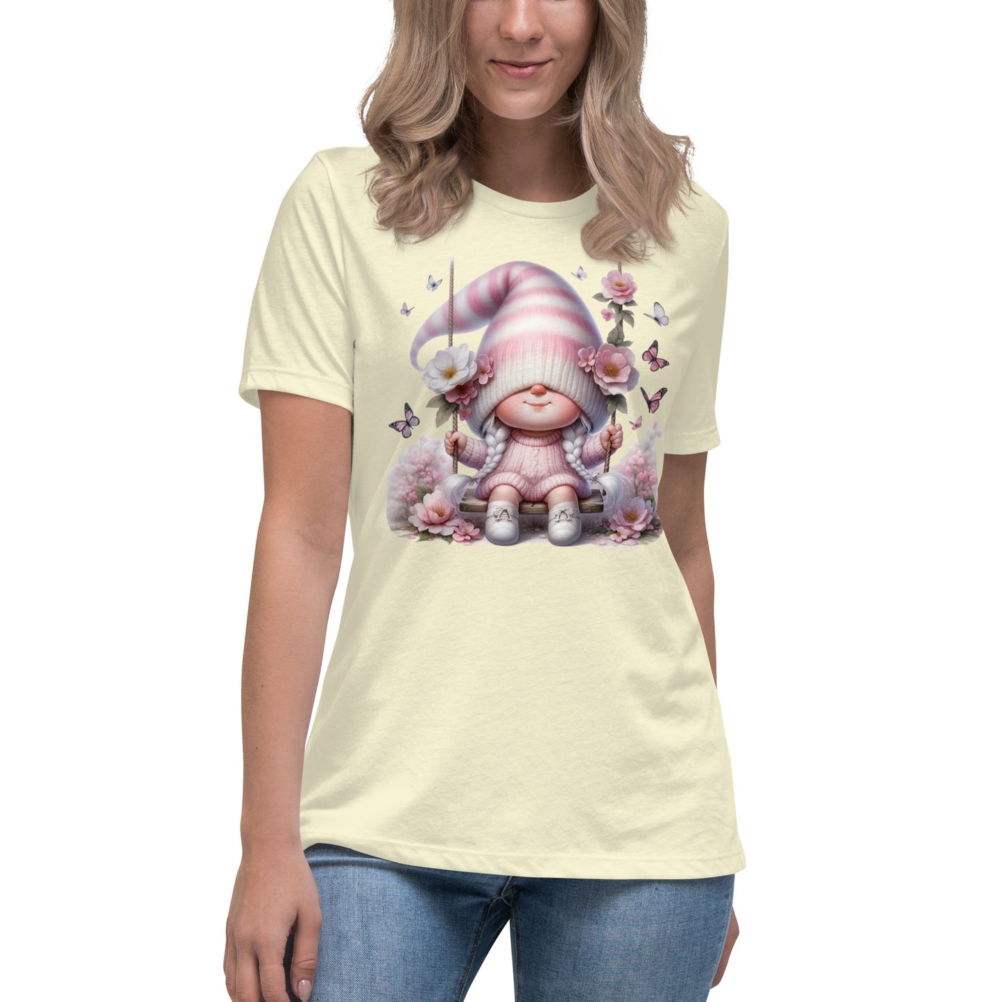 Women's Relaxed T-Shirt "Cherry Blossom Gnome" #7