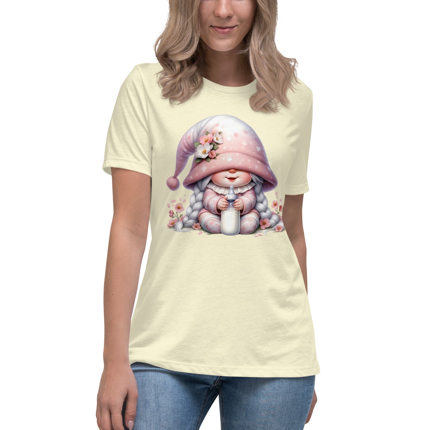 Women's Relaxed T-Shirt "Cherry Blossom Gnomes" #9