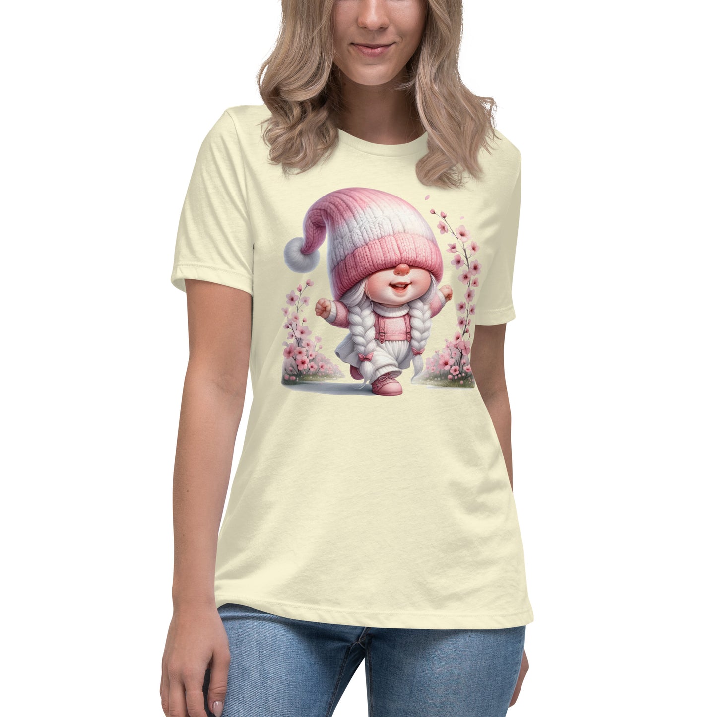 Women's Relaxed T-Shirt "Cherry Blossom Gnomes" #12