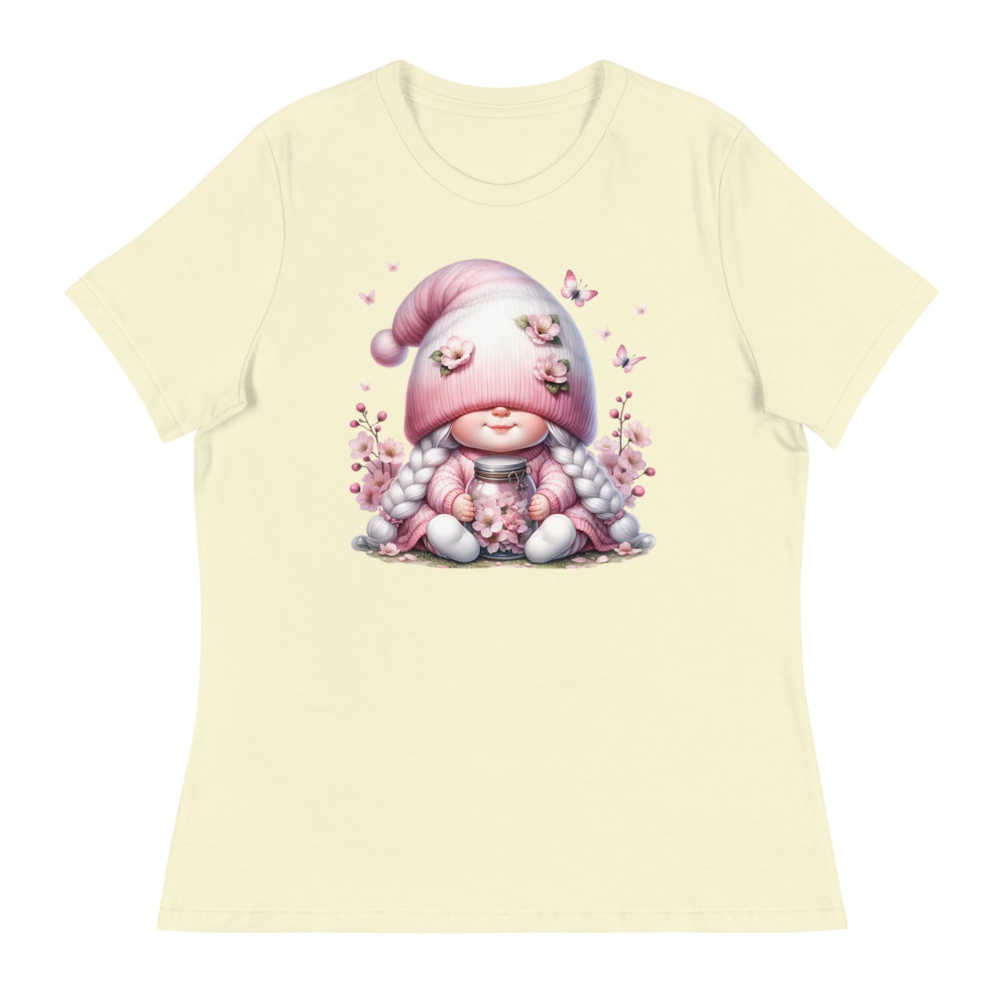 Women's Relaxed T-Shirt "Cherry Blossom Gnomes" #2