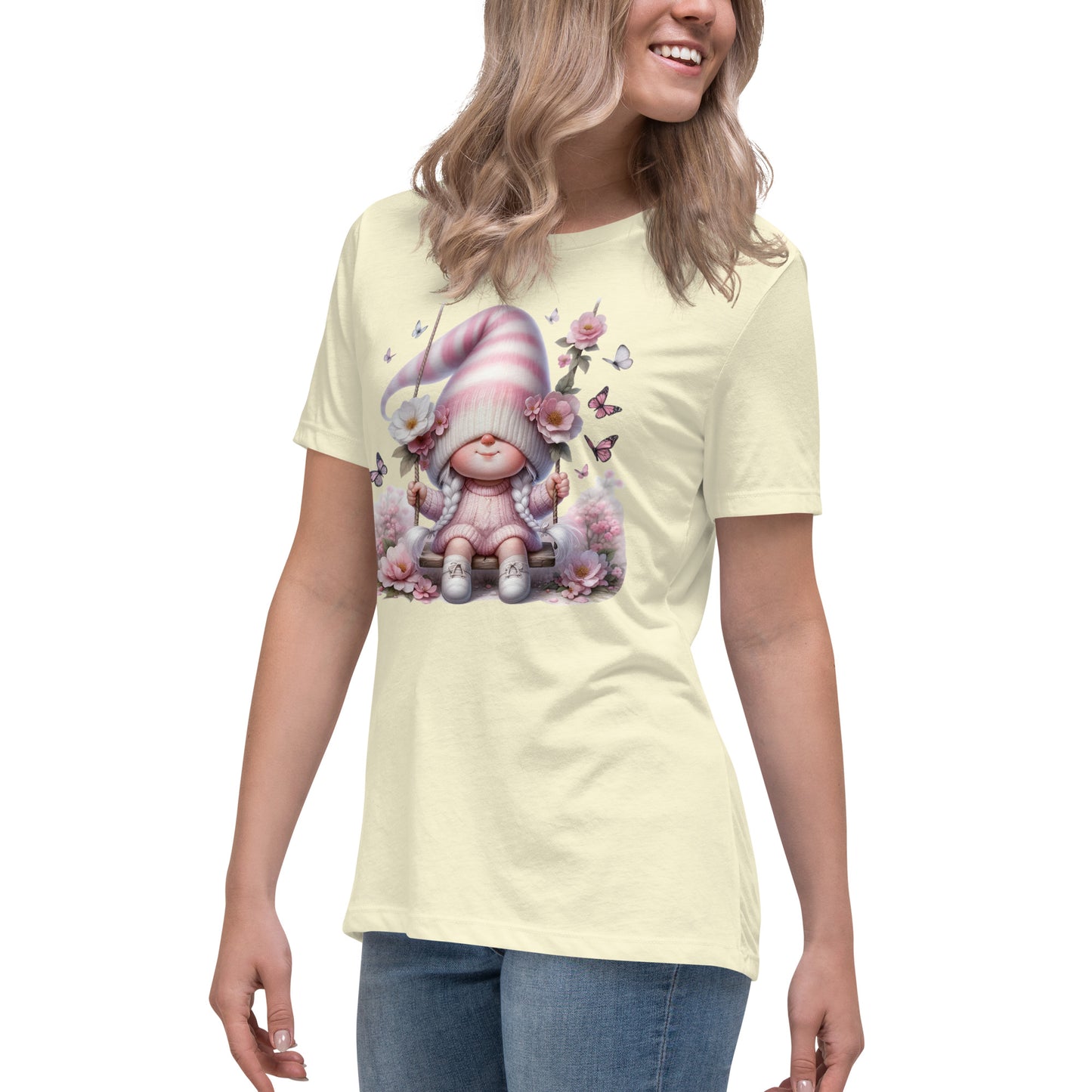 Women's Relaxed T-Shirt "Cherry Blossom Gnome" #7