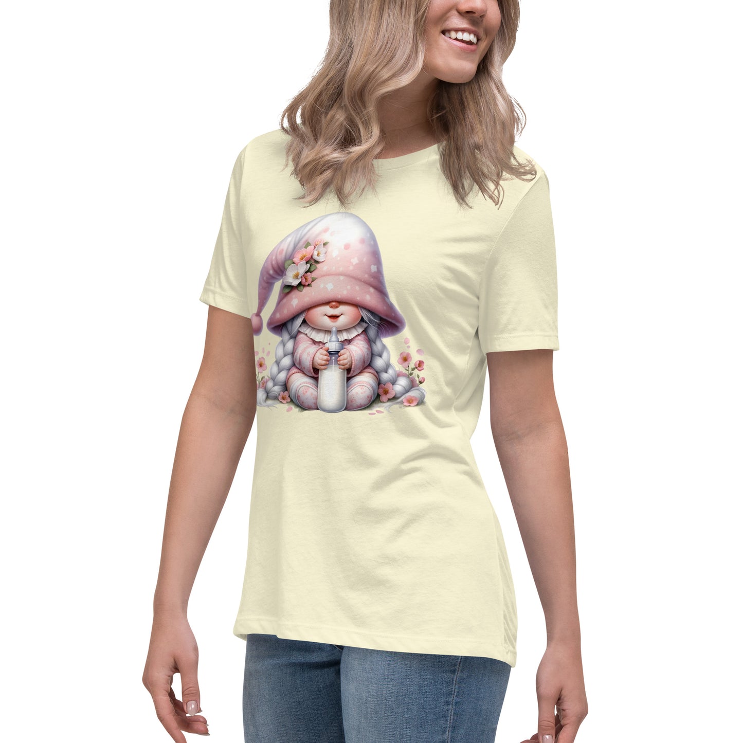 Women's Relaxed T-Shirt "Cherry Blossom Gnomes" #9