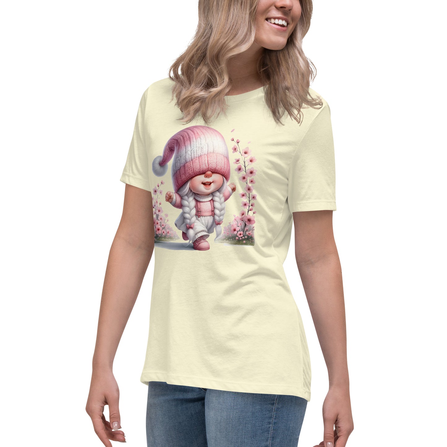 Women's Relaxed T-Shirt "Cherry Blossom Gnomes" #12