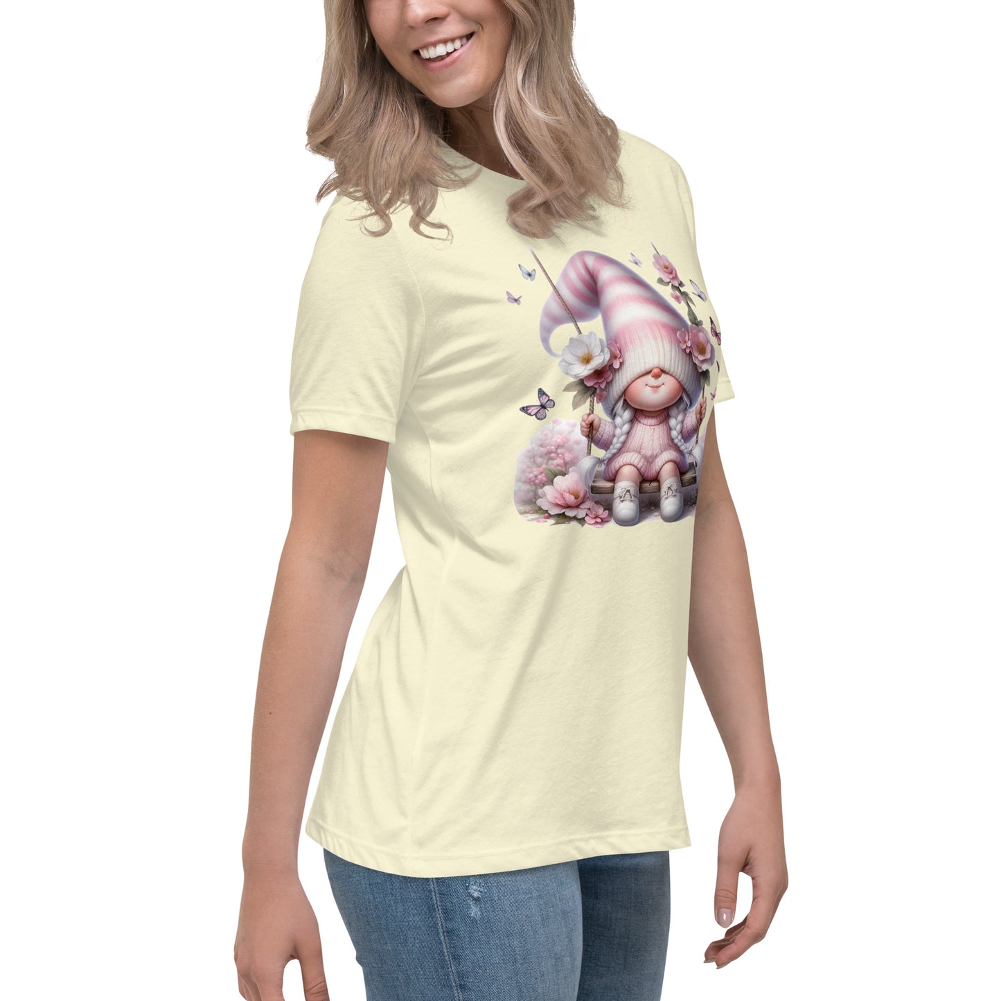 Women's Relaxed T-Shirt "Cherry Blossom Gnome" #7