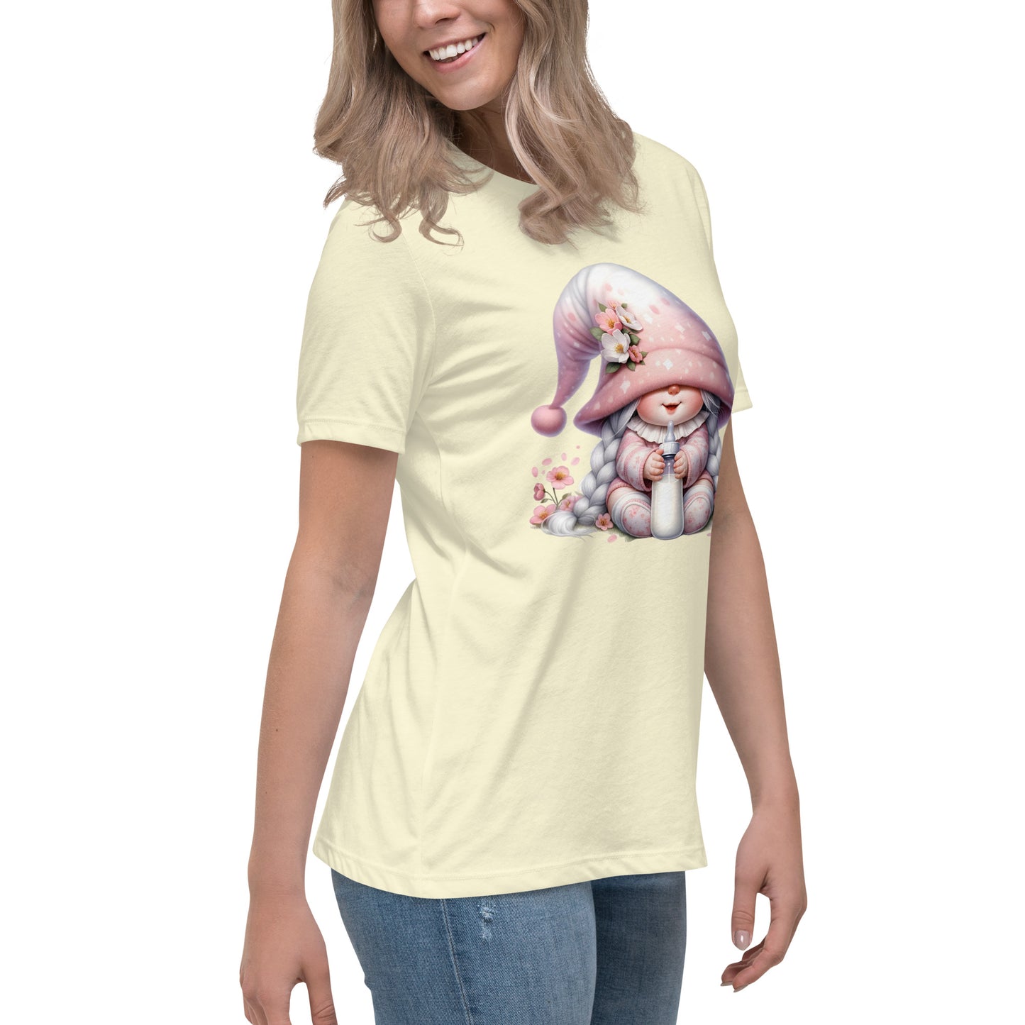 Women's Relaxed T-Shirt "Cherry Blossom Gnomes" #9