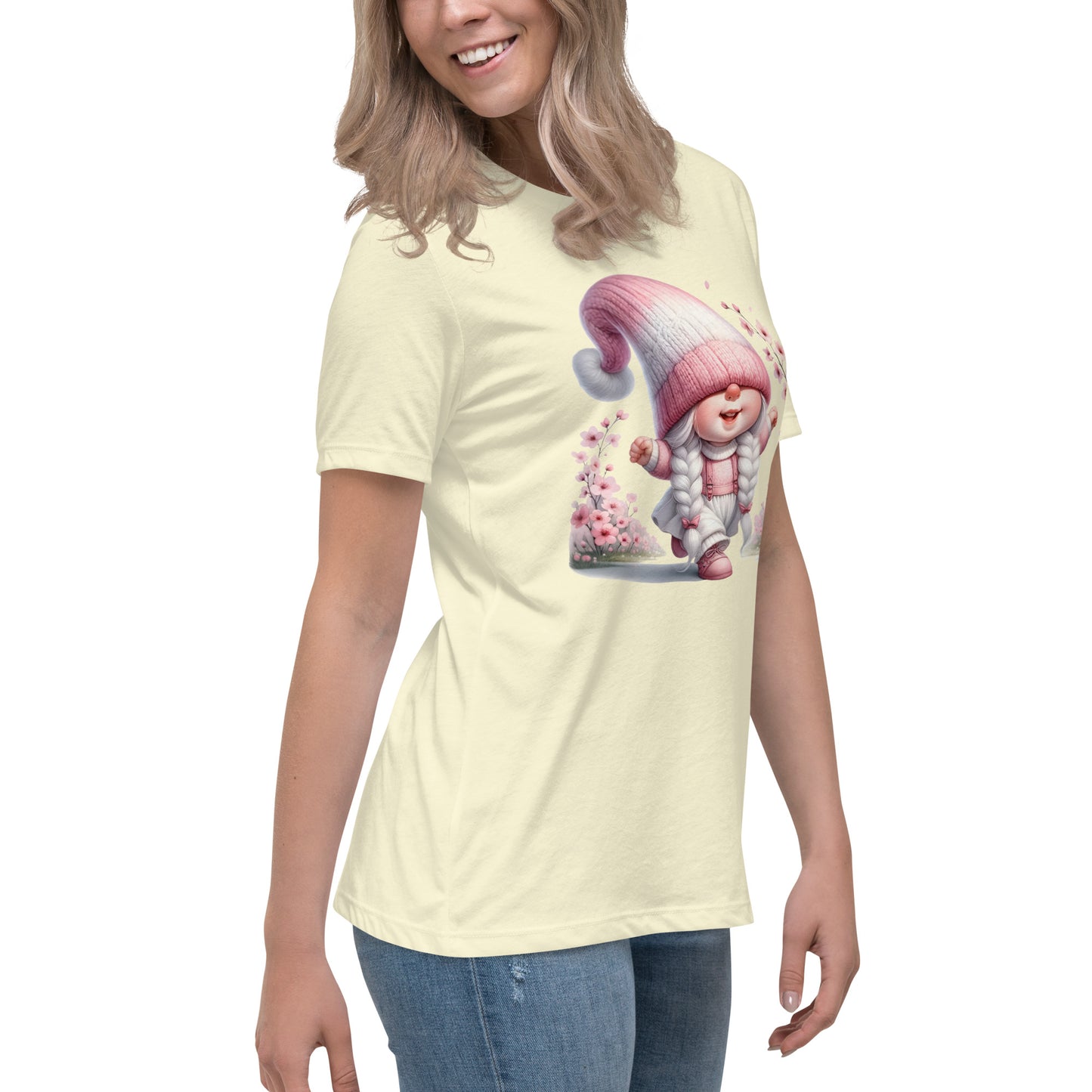 Women's Relaxed T-Shirt "Cherry Blossom Gnomes" #12