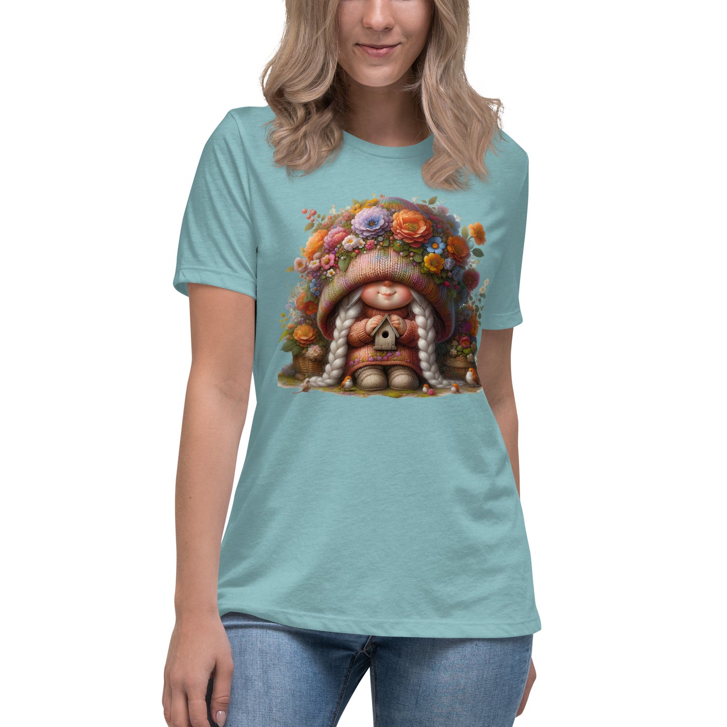 Women's Relaxed T-Shirt "Spring Girl Gnomes" 09