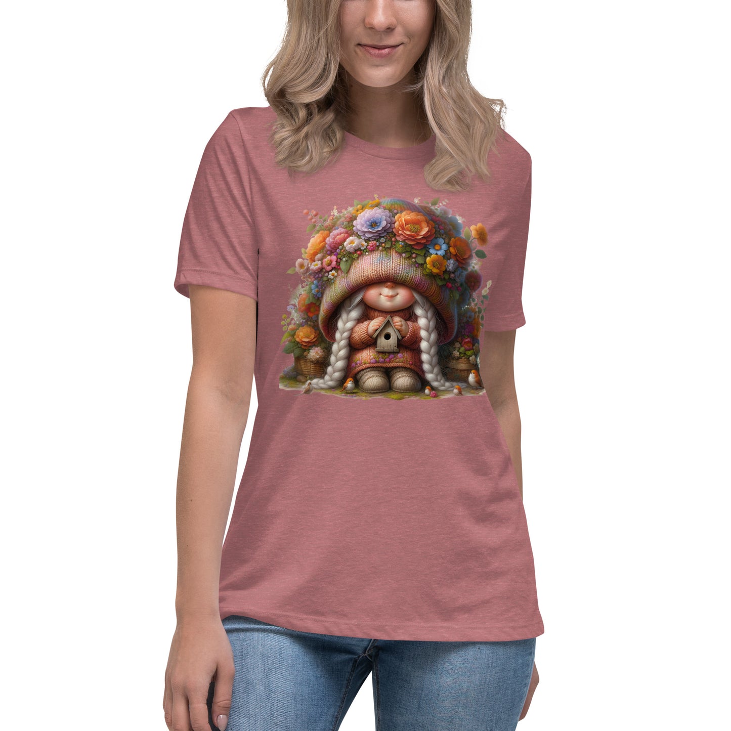 Women's Relaxed T-Shirt "Spring Girl Gnomes" 09