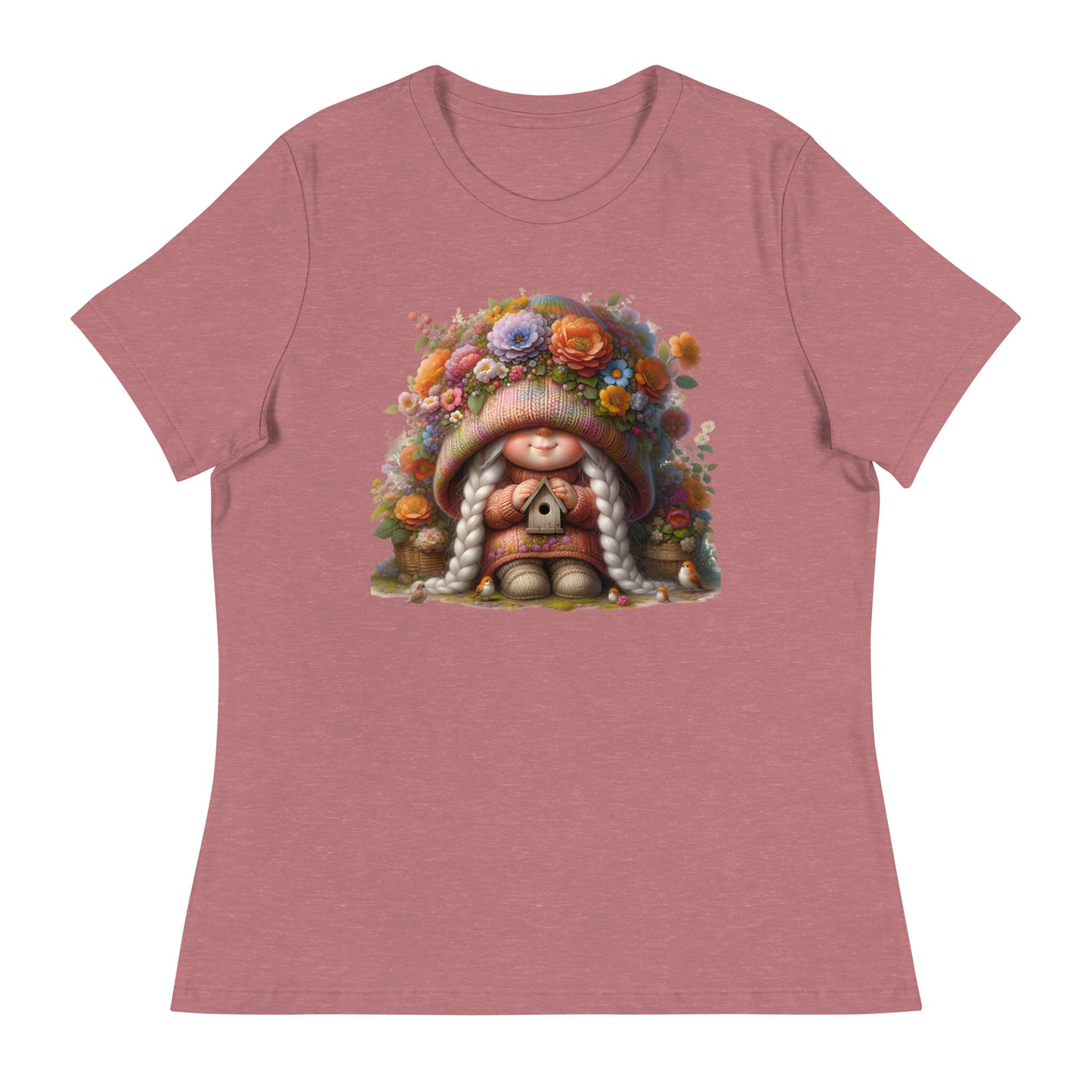 Women's Relaxed T-Shirt "Spring Girl Gnomes" 09