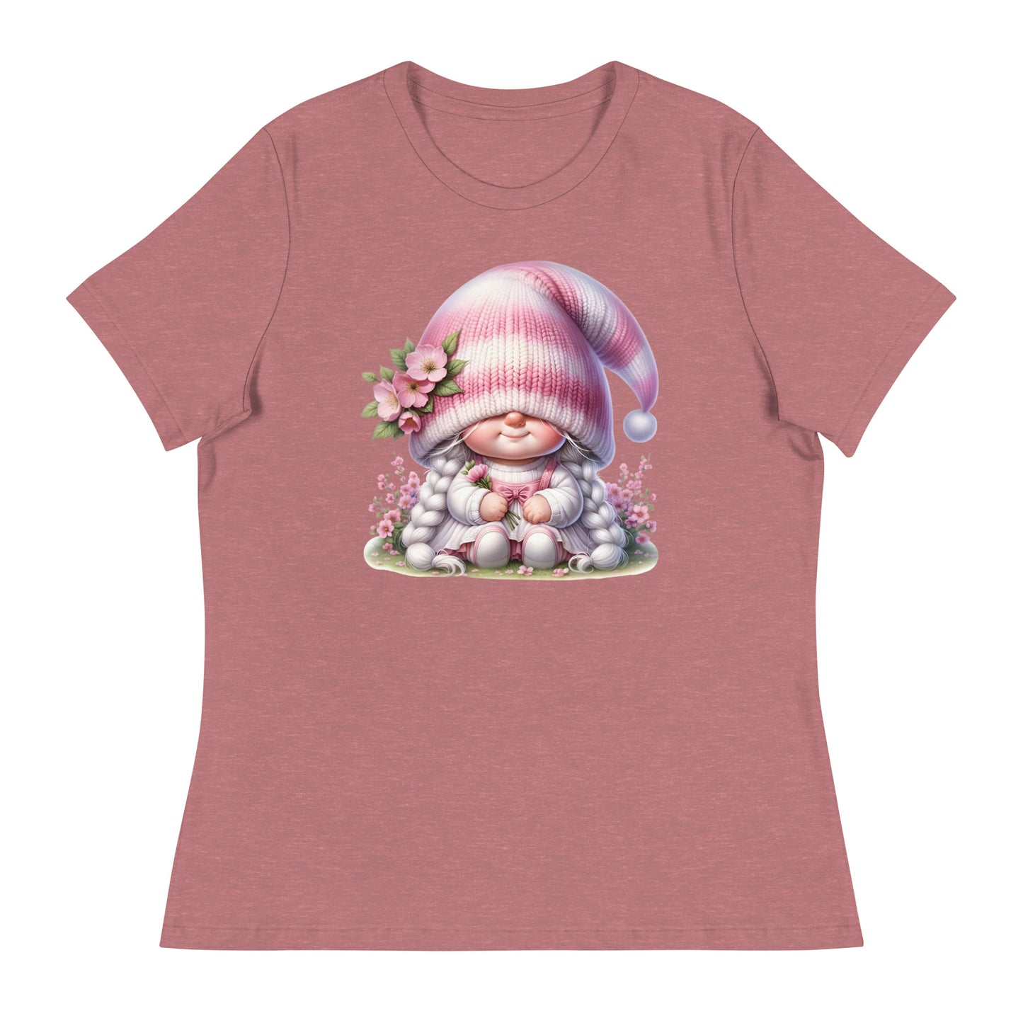 Women's Relaxed T-Shirt "Cherry Blossom Gnomes" #3