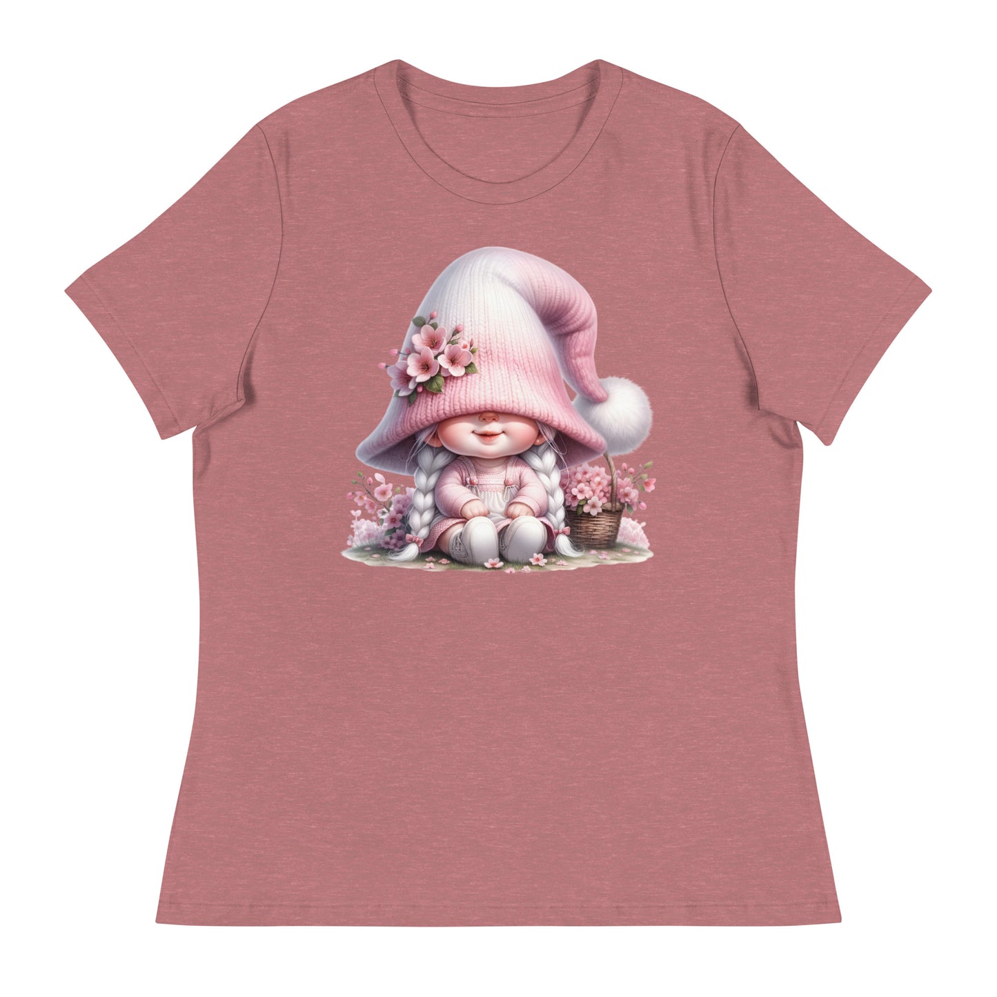 Women's Relaxed T-Shirt "Cherry Blossom Gnomes" #4