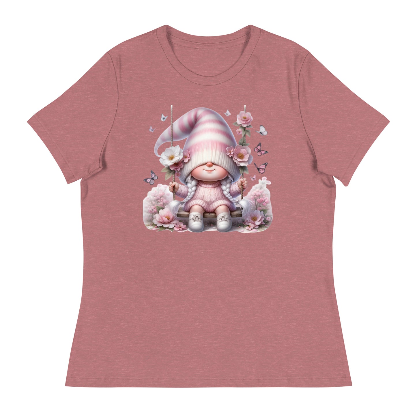 Women's Relaxed T-Shirt "Cherry Blossom Gnome" #7