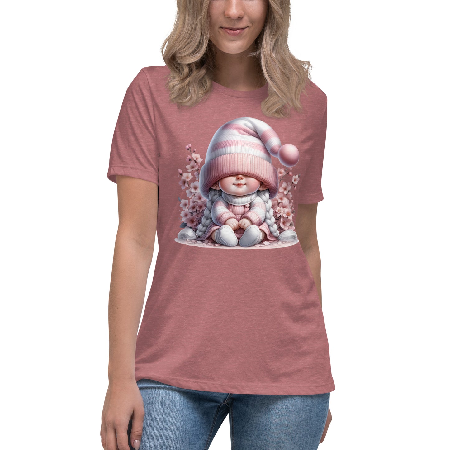 Women's Relaxed T-Shirt "Cherry Blossom Gnomes" #11