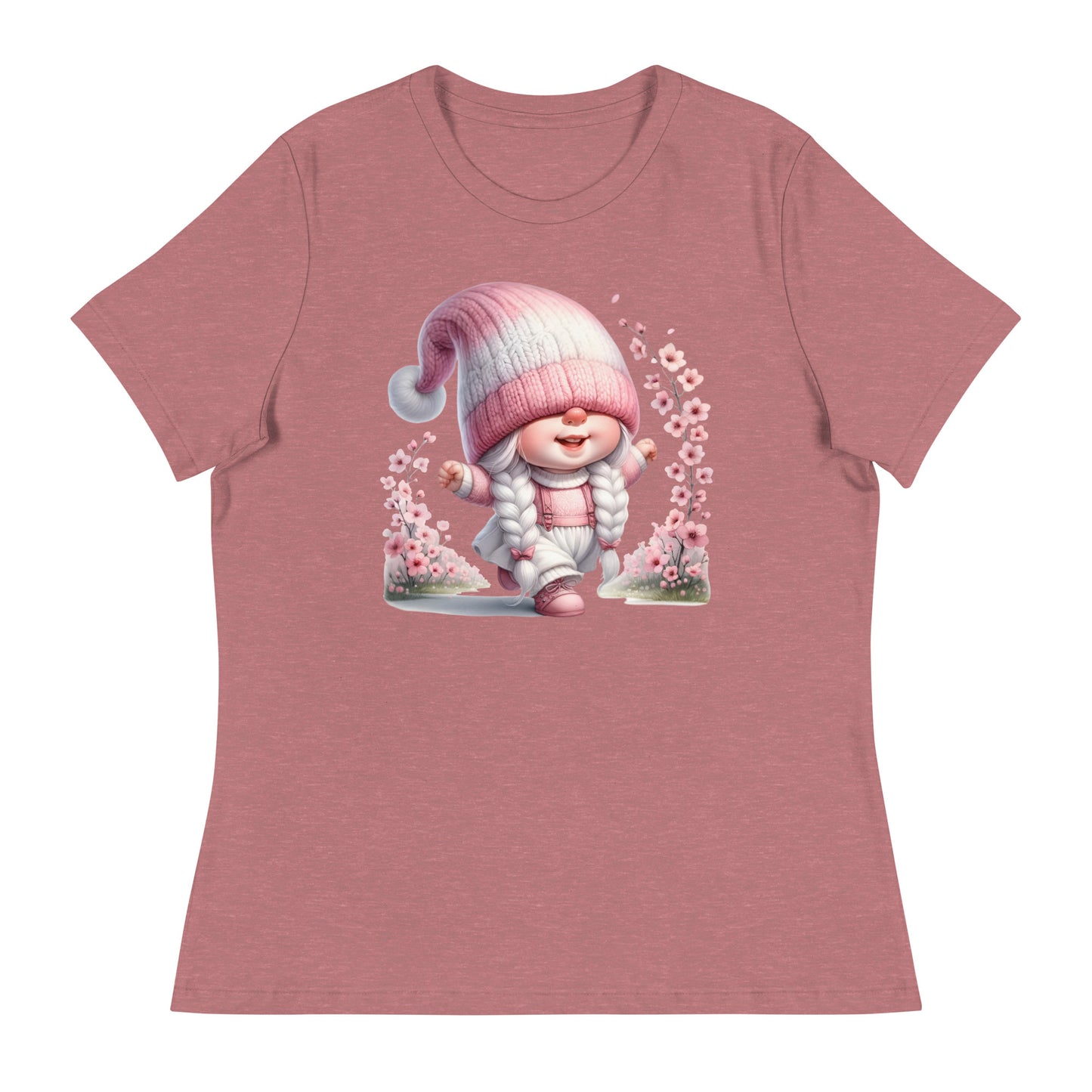 Women's Relaxed T-Shirt "Cherry Blossom Gnomes" #12