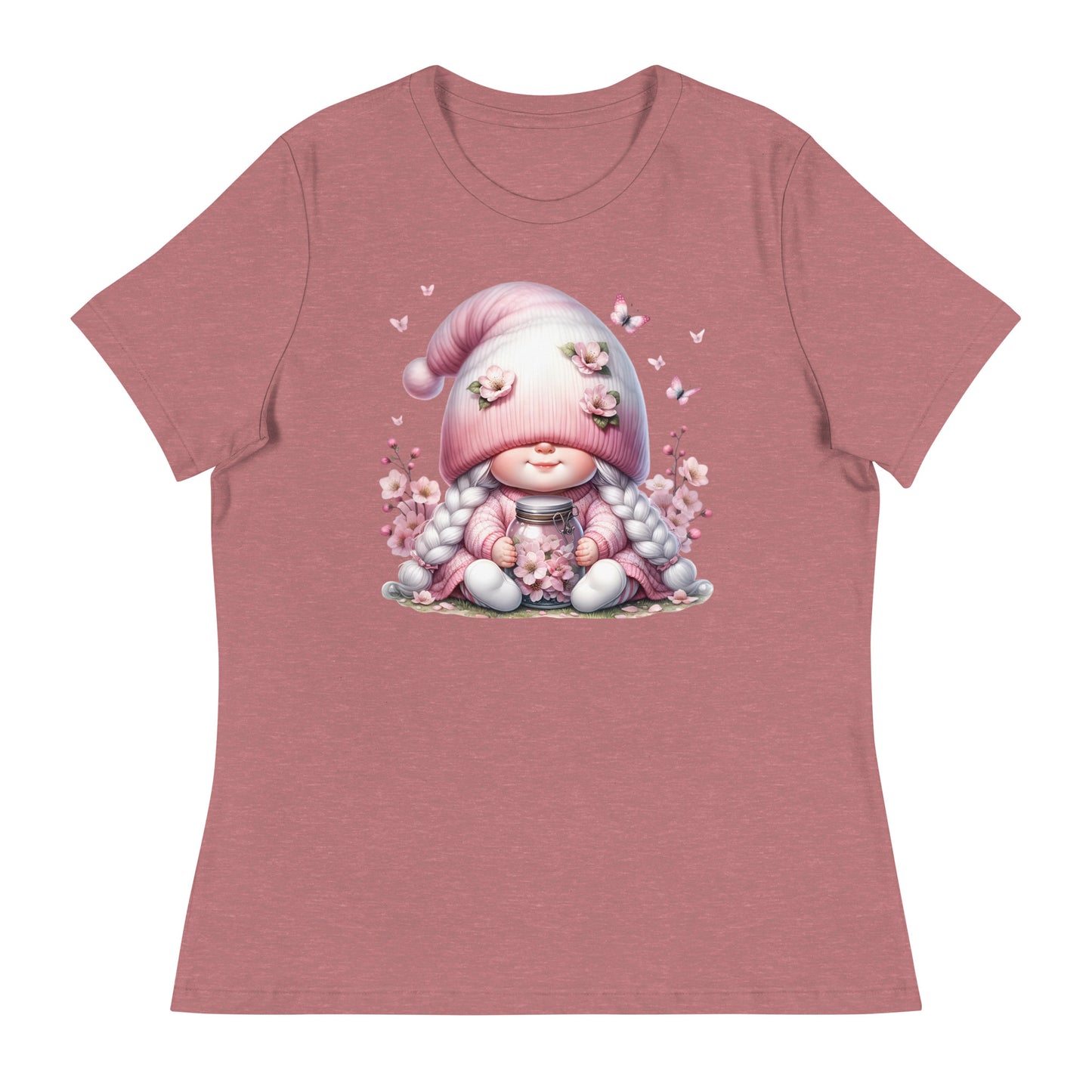 Women's Relaxed T-Shirt "Cherry Blossom Gnomes" #2