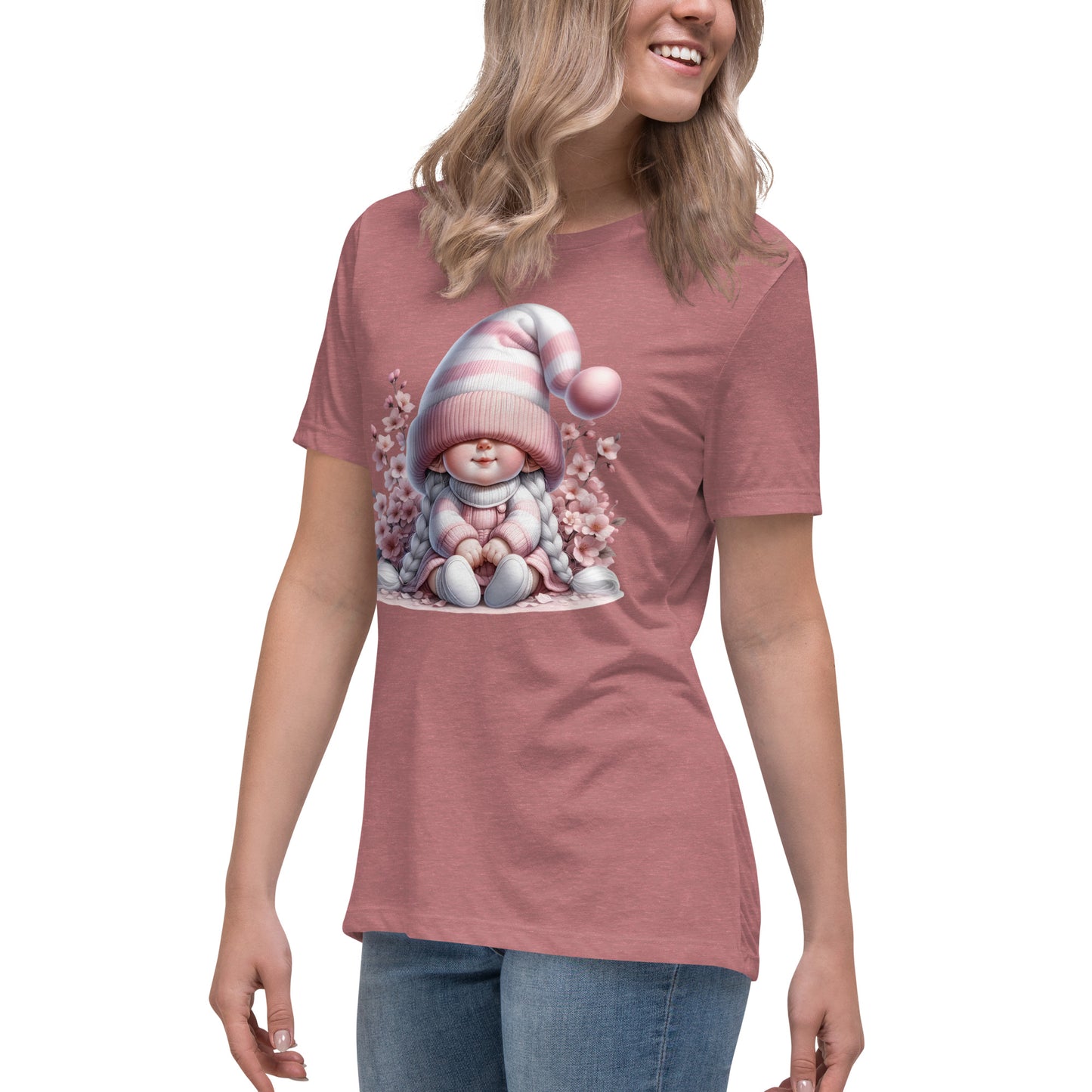 Women's Relaxed T-Shirt "Cherry Blossom Gnomes" #11