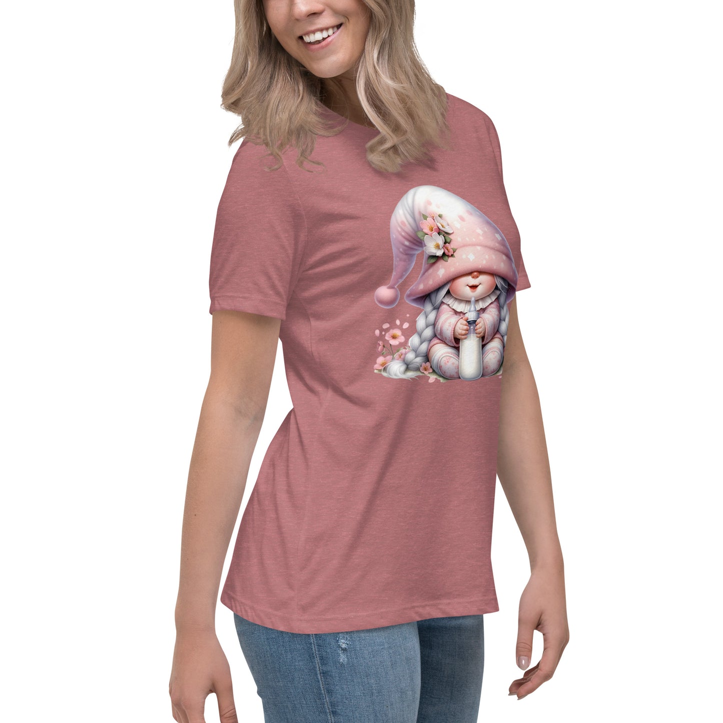 Women's Relaxed T-Shirt "Cherry Blossom Gnomes" #9