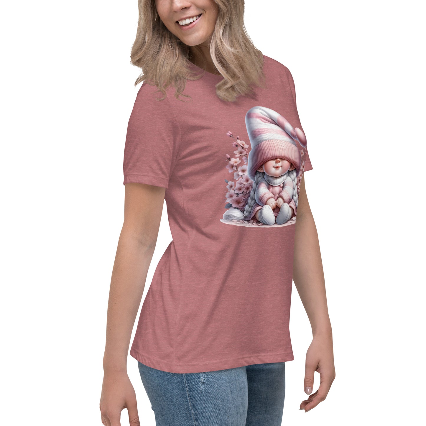 Women's Relaxed T-Shirt "Cherry Blossom Gnomes" #11