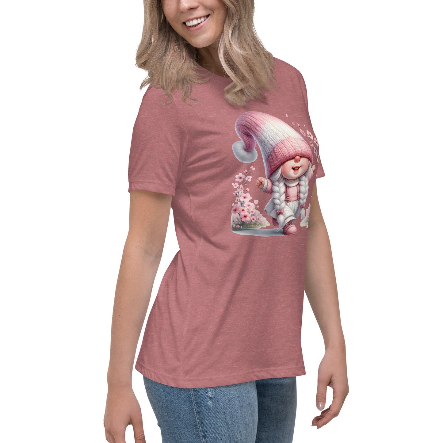 Women's Relaxed T-Shirt "Cherry Blossom Gnomes" #12