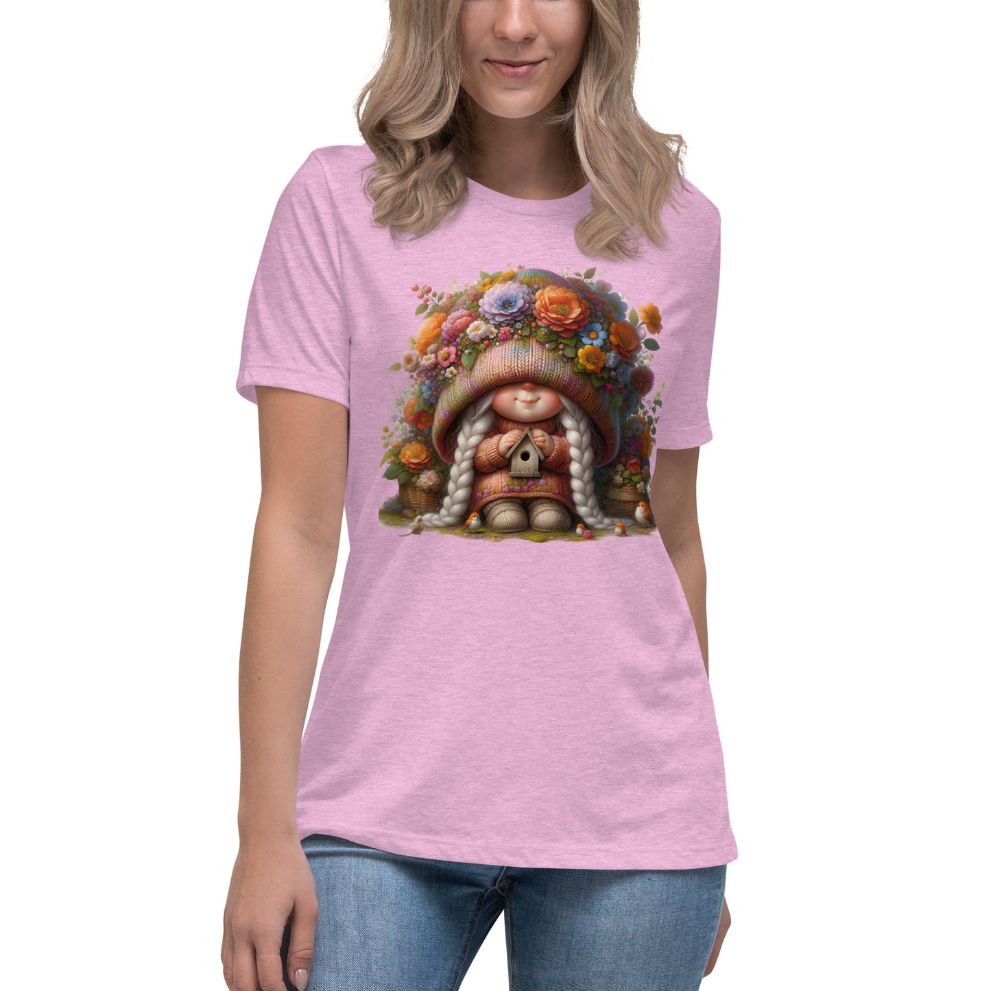 Women's Relaxed T-Shirt "Spring Girl Gnomes" 09