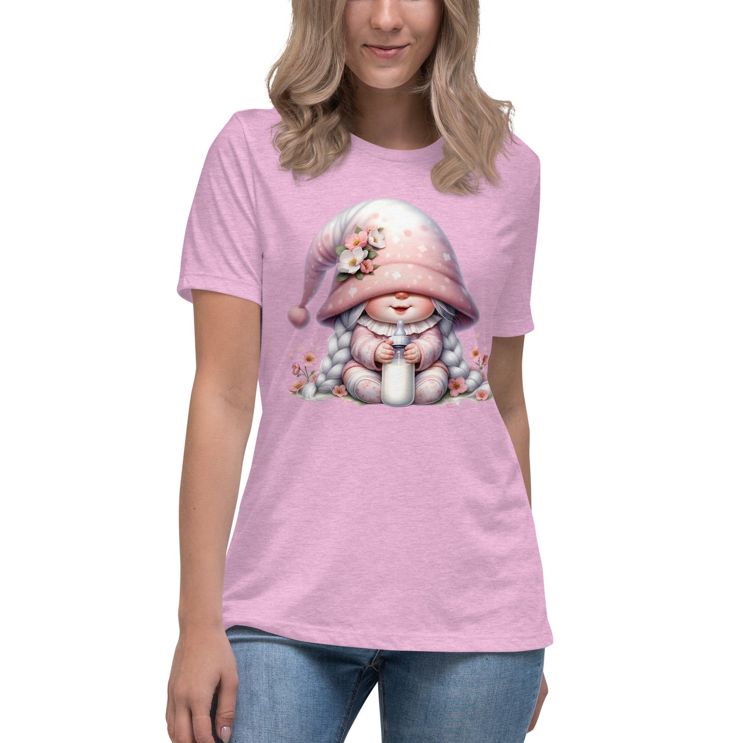 Women's Relaxed T-Shirt "Cherry Blossom Gnomes" #9