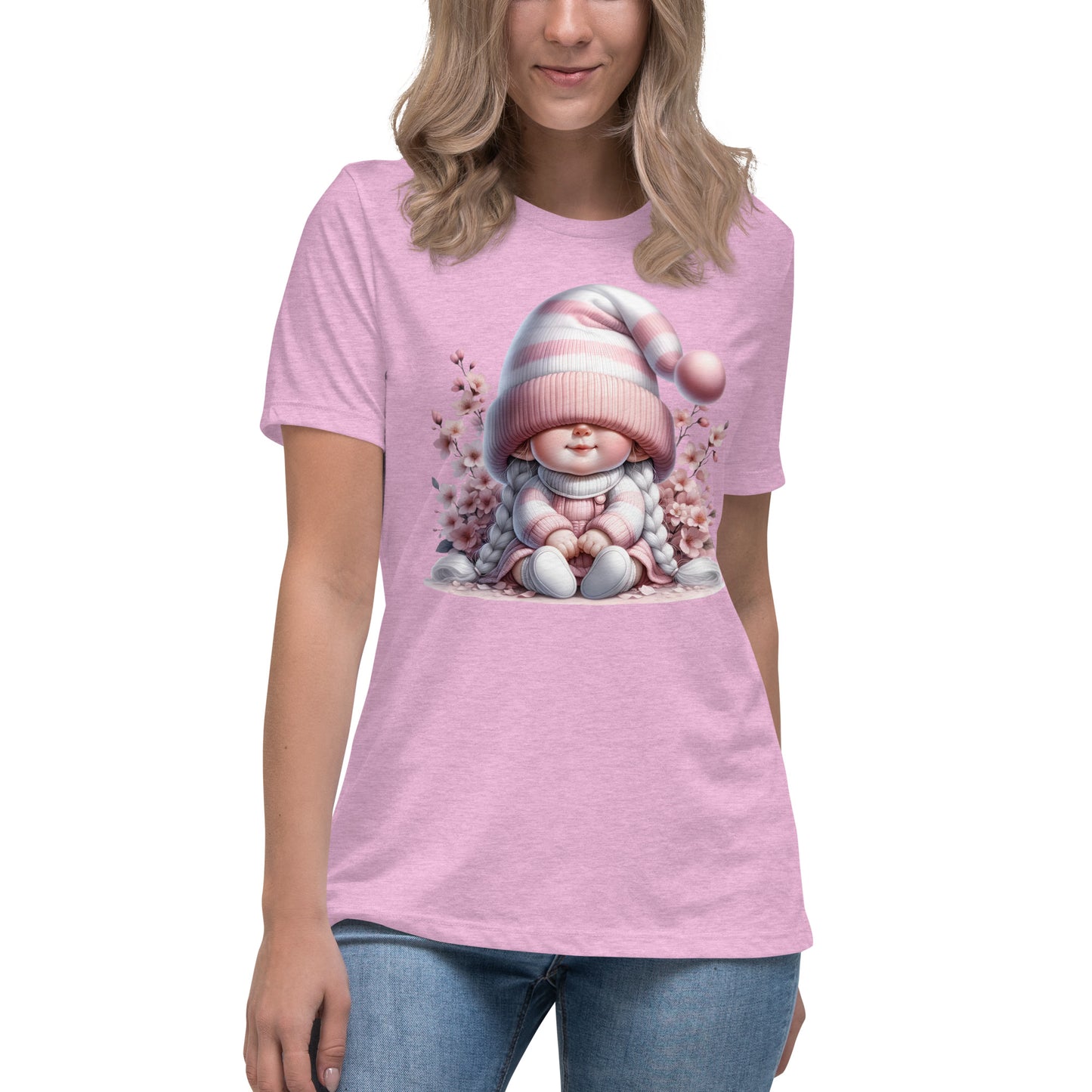 Women's Relaxed T-Shirt "Cherry Blossom Gnomes" #11