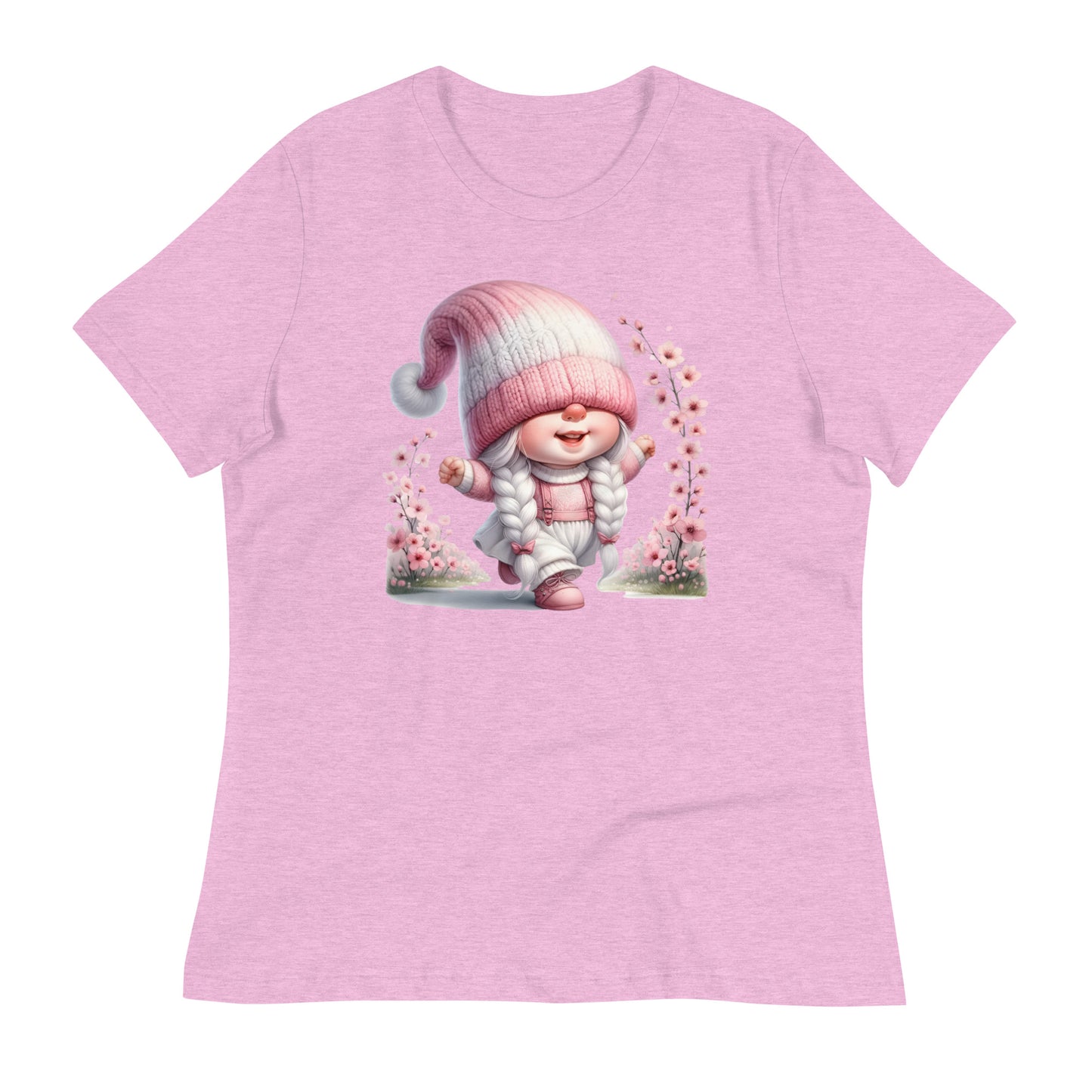 Women's Relaxed T-Shirt "Cherry Blossom Gnomes" #12