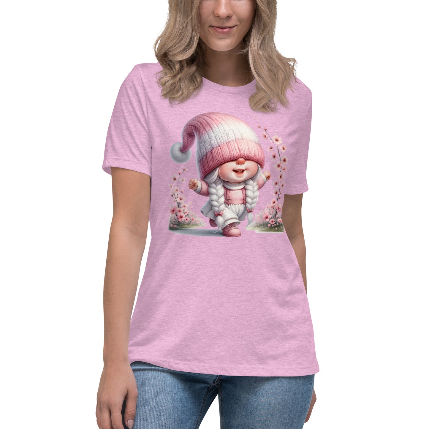 Women's Relaxed T-Shirt "Cherry Blossom Gnomes" #12