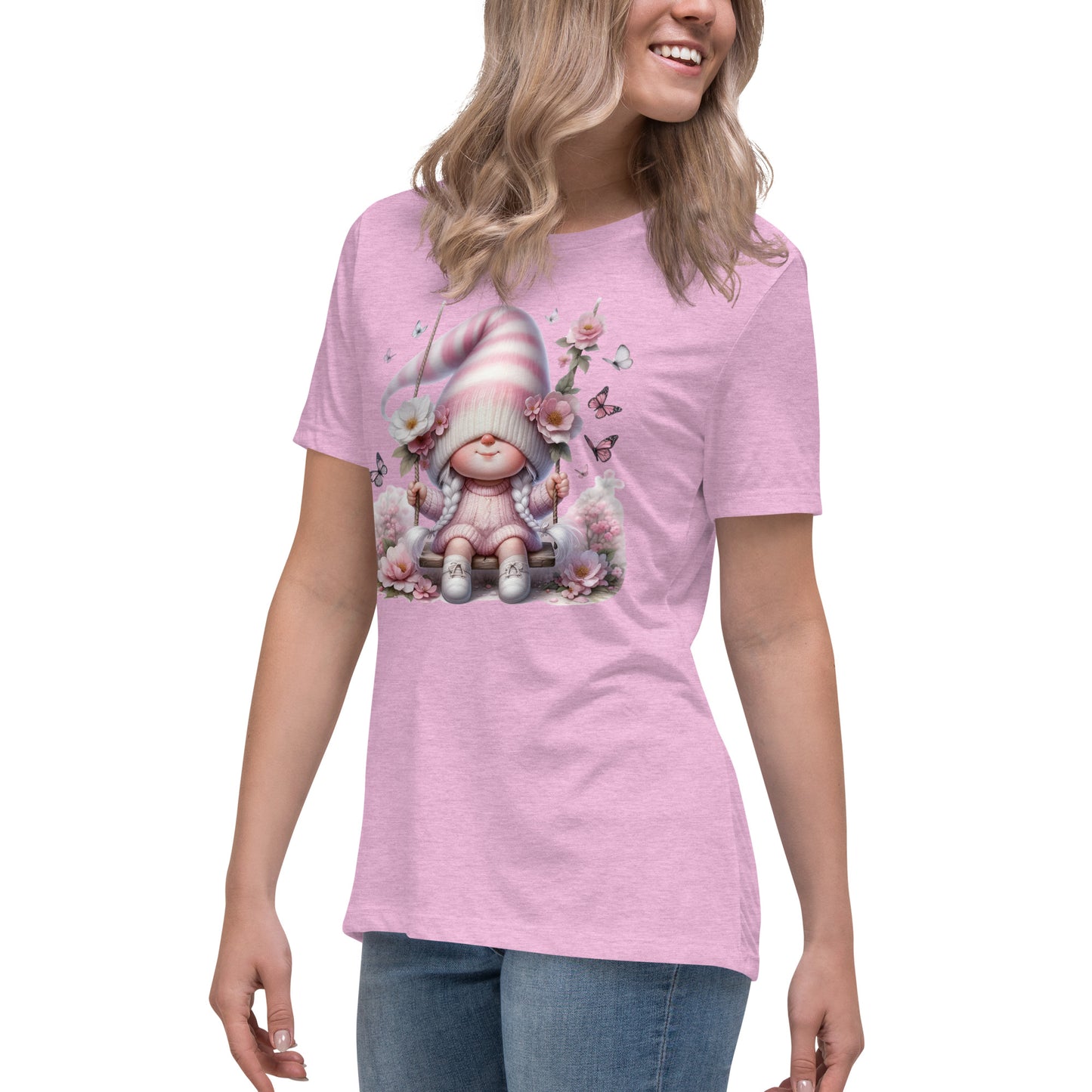 Women's Relaxed T-Shirt "Cherry Blossom Gnome" #7