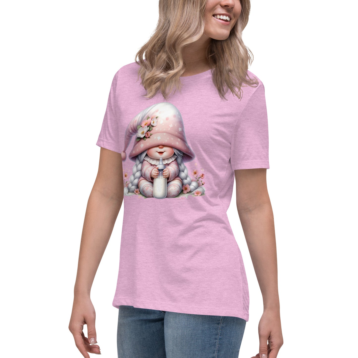 Women's Relaxed T-Shirt "Cherry Blossom Gnomes" #9