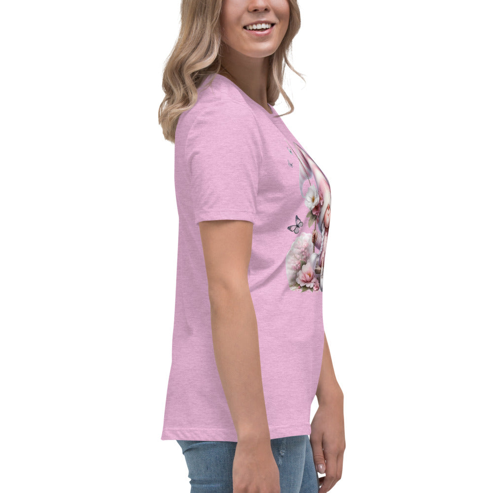 Women's Relaxed T-Shirt "Cherry Blossom Gnome" #7