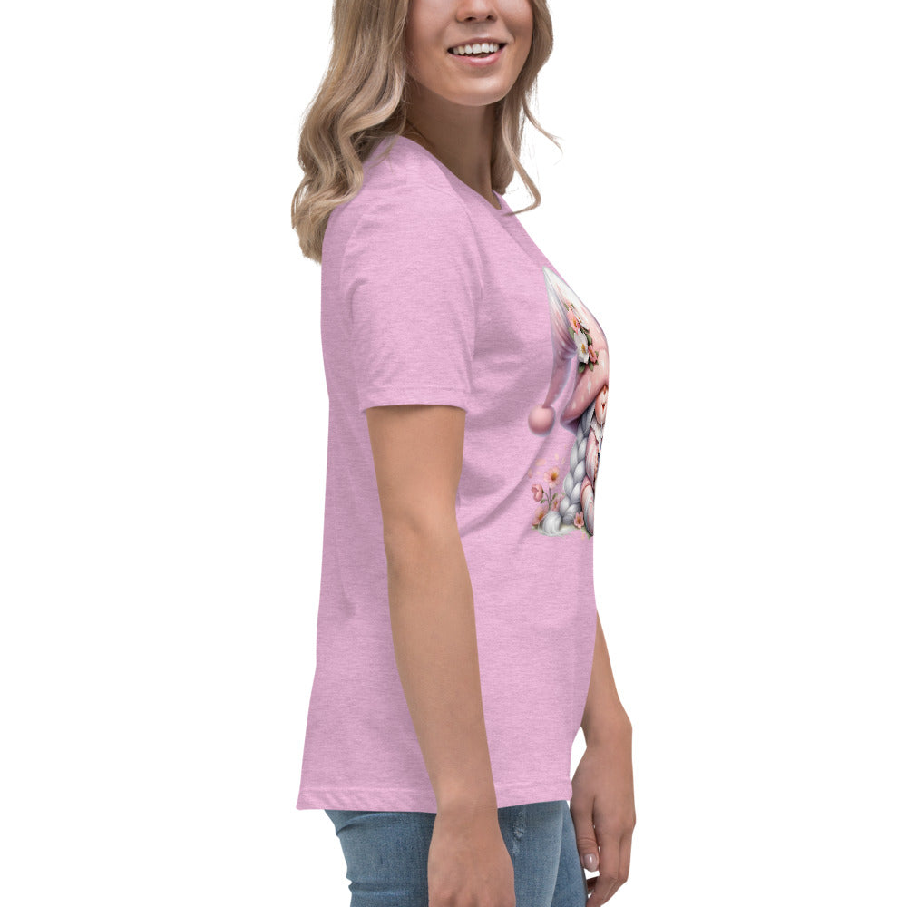 Women's Relaxed T-Shirt "Cherry Blossom Gnomes" #9