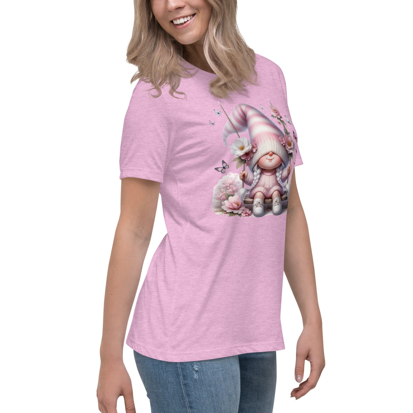 Women's Relaxed T-Shirt "Cherry Blossom Gnome" #7