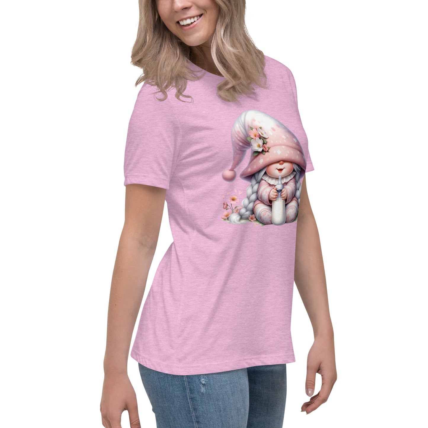 Women's Relaxed T-Shirt "Cherry Blossom Gnomes" #9