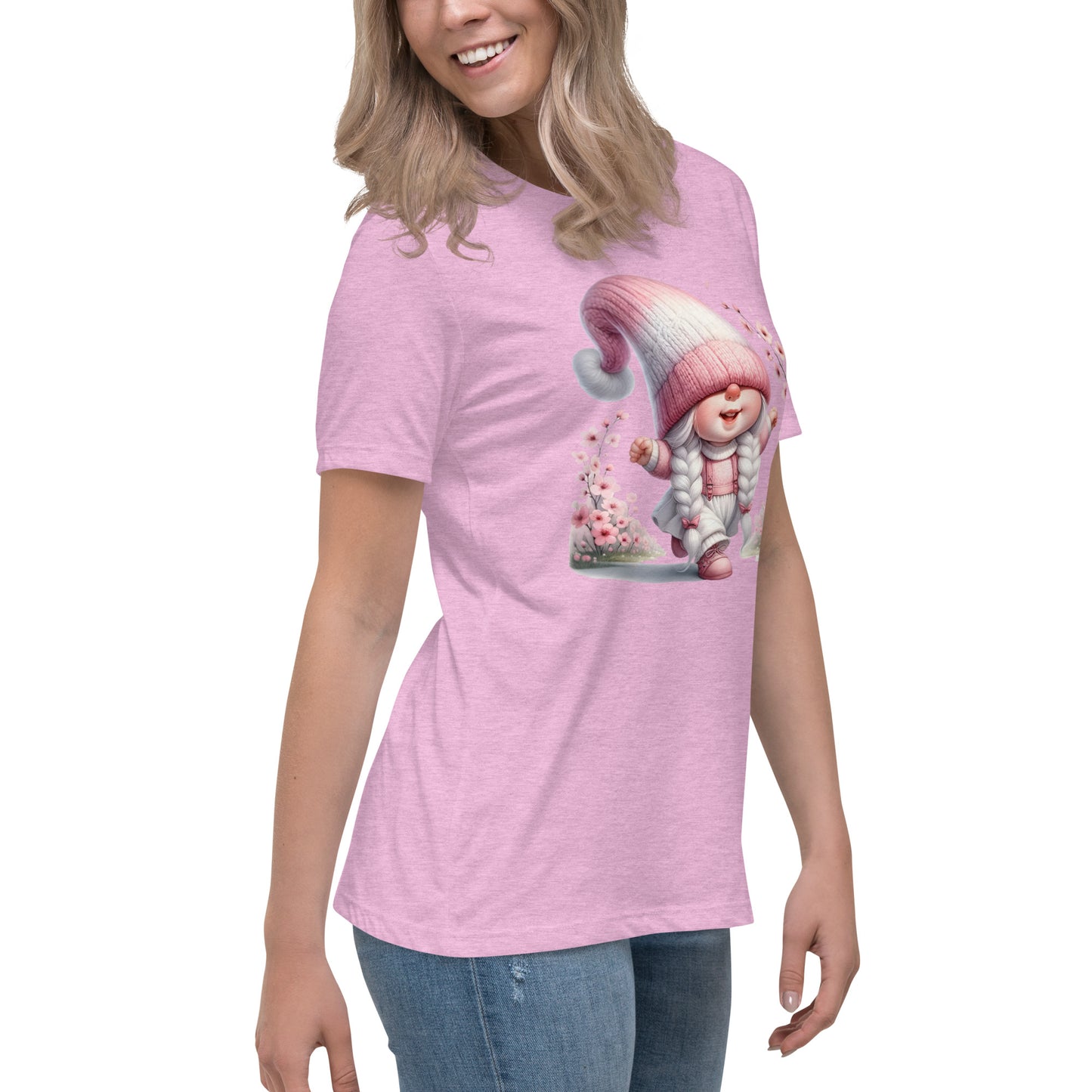 Women's Relaxed T-Shirt "Cherry Blossom Gnomes" #12