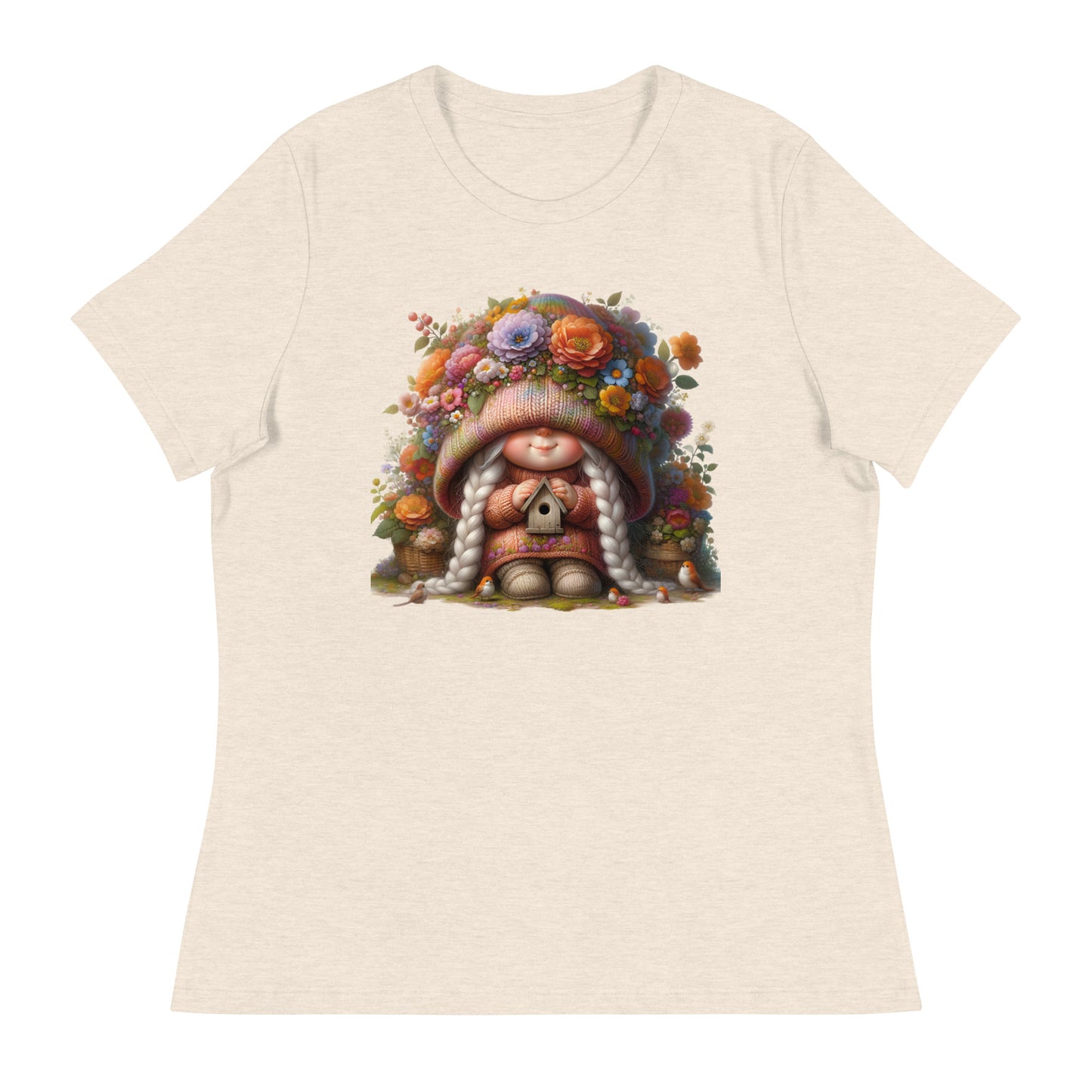 Women's Relaxed T-Shirt "Spring Girl Gnomes" 09