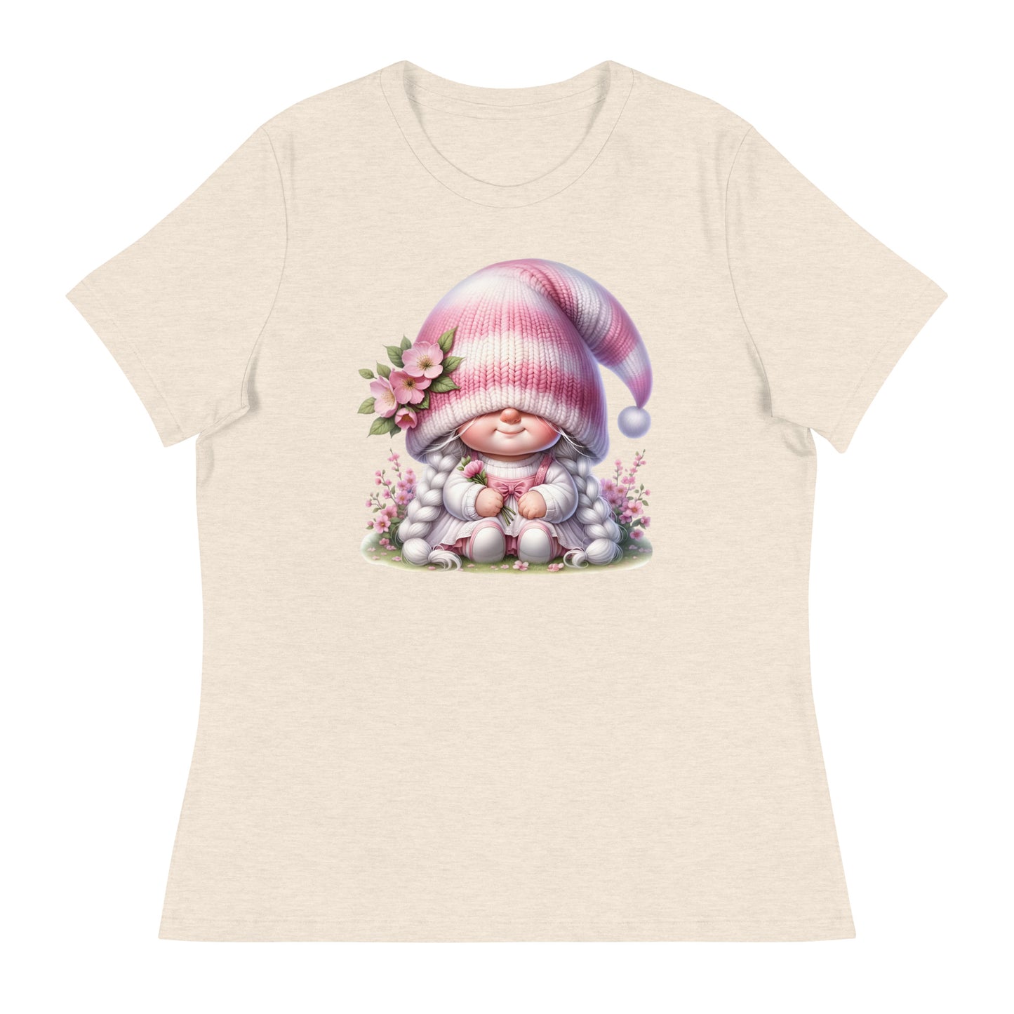 Women's Relaxed T-Shirt "Cherry Blossom Gnomes" #3